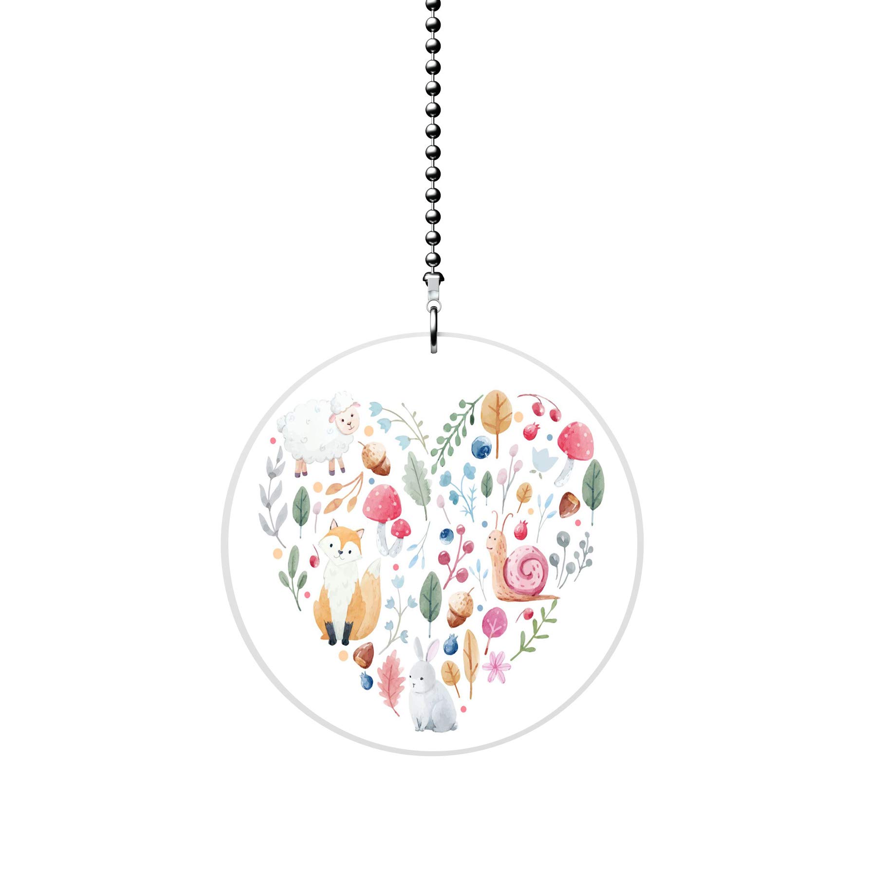 Animal Heart Fan/Light Pull - Decorative Ceiling Fan Chain Pull with Heart Design for Bedroom, Living Room, and Nursery - Perfect for Home Décor and DIY Projects