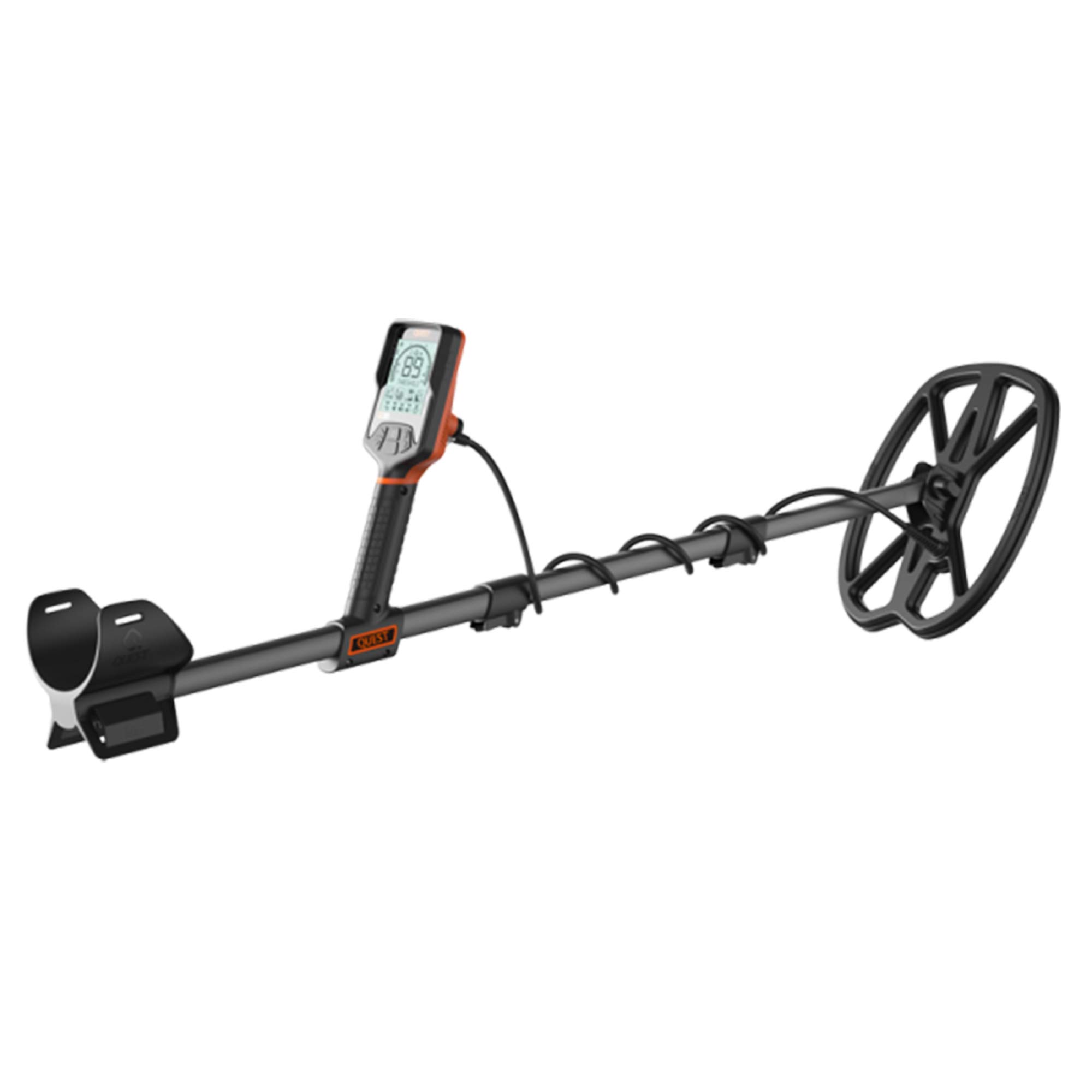 Quest Q30+ Metal Detector with Wireless Headphones & RaptorX TurboD 9x11 Coil - Professional Treasure Hunting for Beaches, Parks & Gold Prospecting