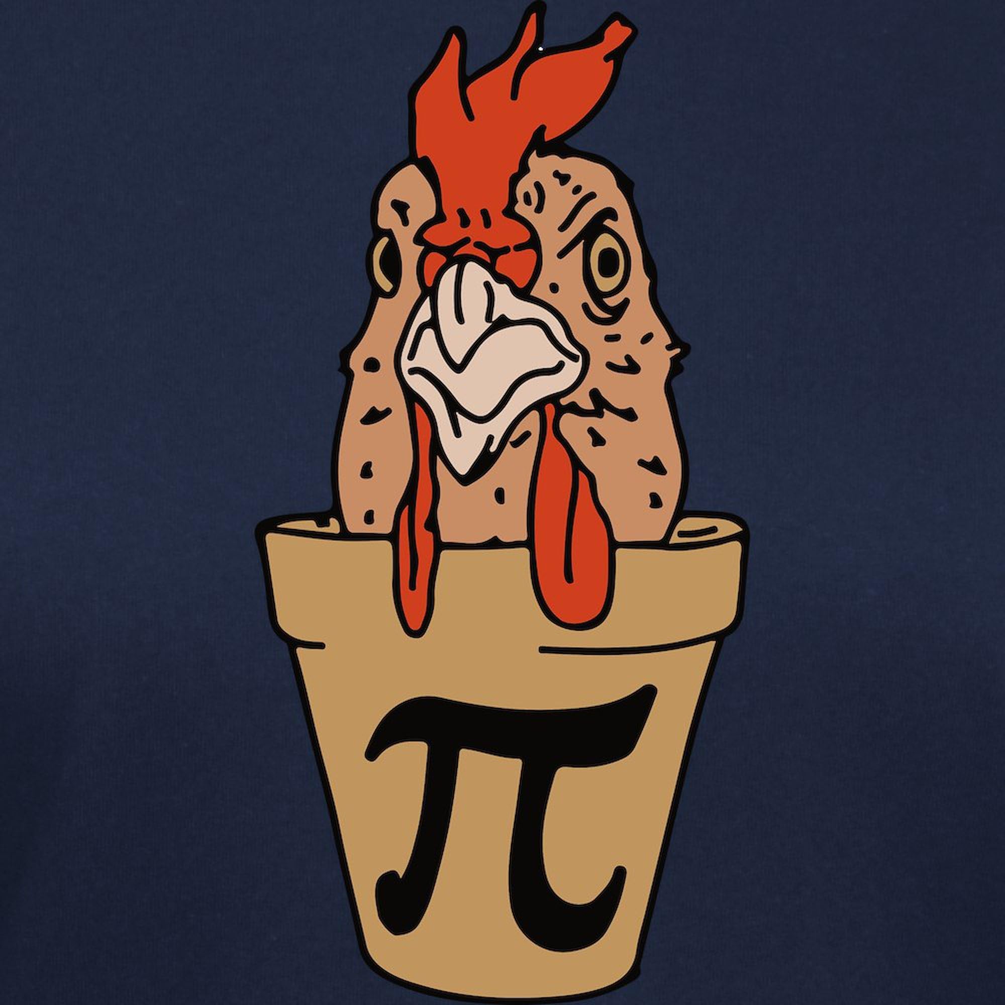 Chicken Pot Pi Women's Dark Cotton T-Shirt - Funny Food Lover Tee for Casual Wear & Gifts