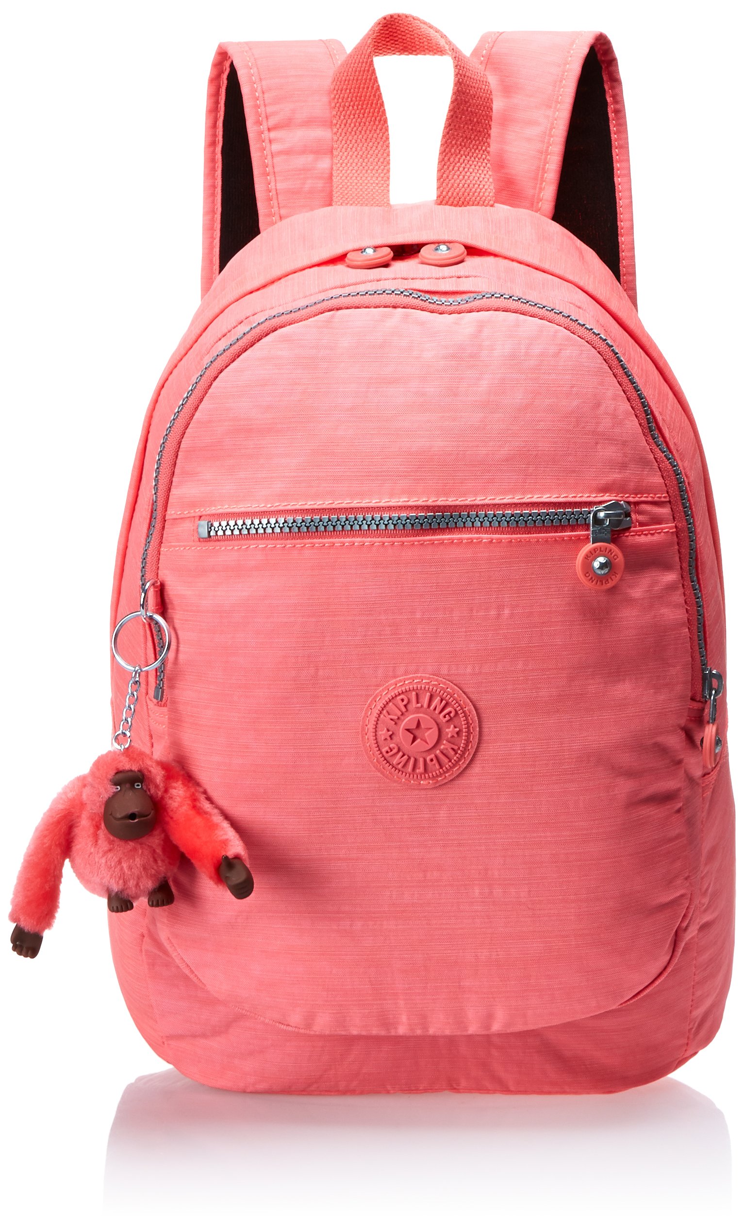 Kipling Challenger II Backpack for Women & Teens - Lightweight Durable Travel Backpack with Multiple Pockets, Dazzle Pink - Perfect for School, Work, Gym & Outdoor Adventures