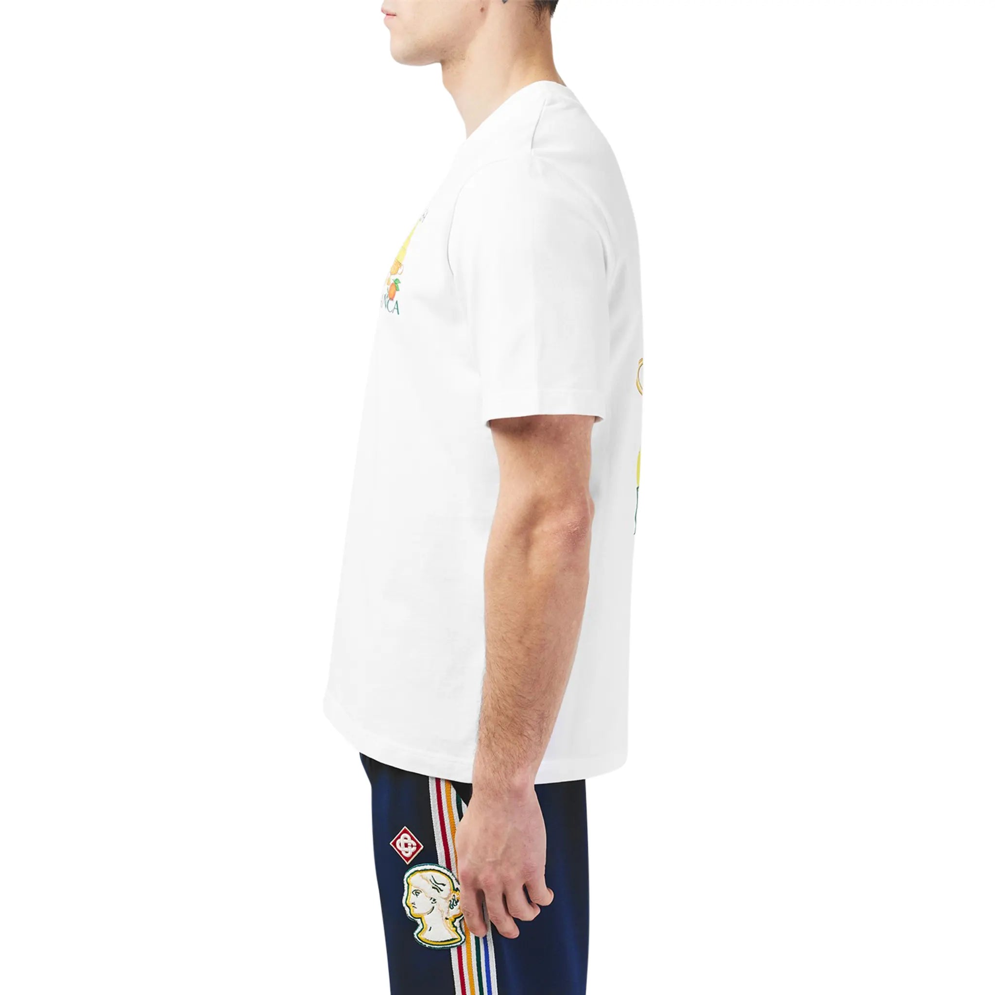 Casablanca Le Triomphe White Tennis T-Shirt - Premium Cotton Men's Casual Tee for Tennis, Golf & Summer Outfits