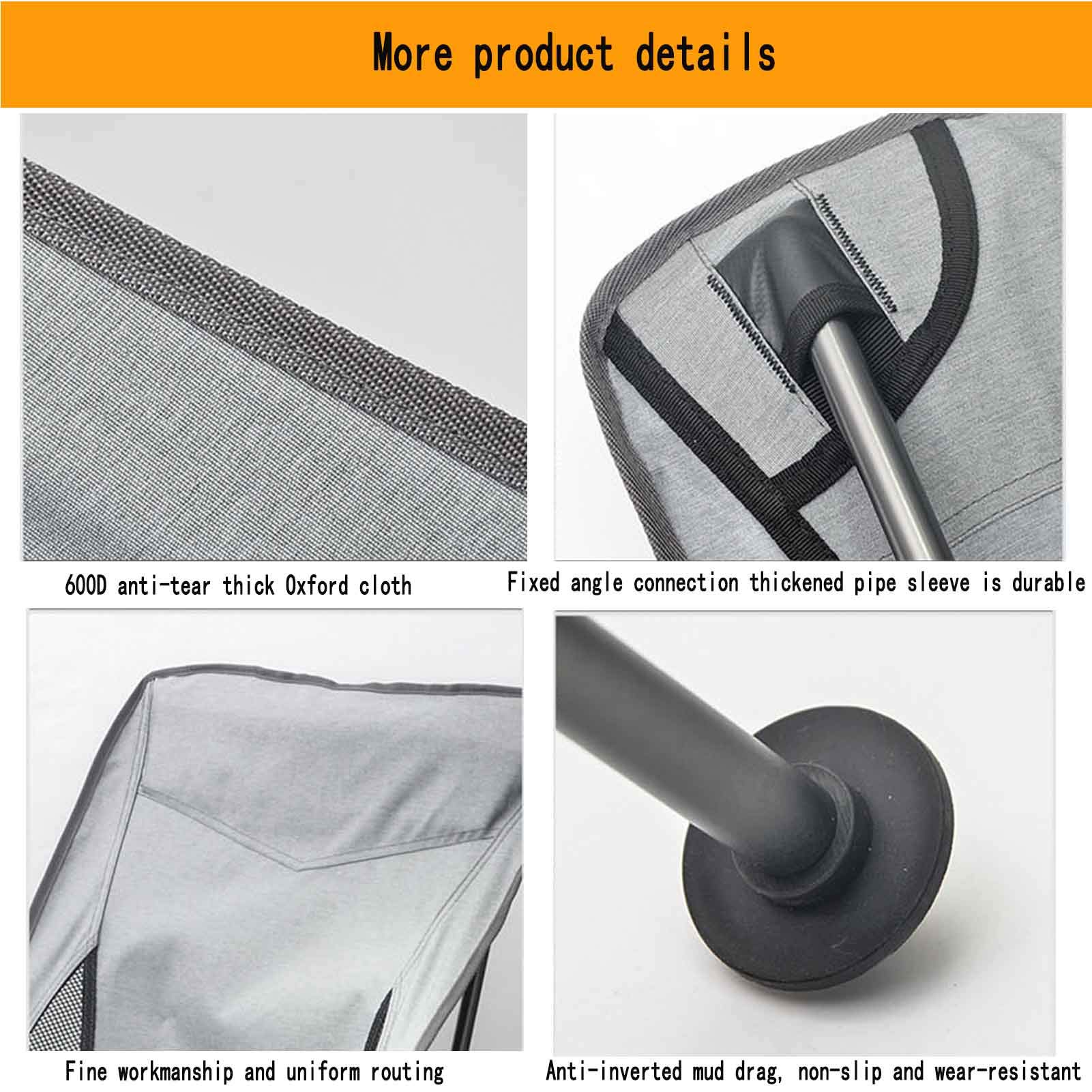 Ultra Lightweight Portable Folding Camping Chair - Compact Aluminum Alloy Frame Outdoor Stool for Beach, Garden, Picnic, Fishing, Hiking & Travel with Backrest - Perfect for Outdoor Adventures, Backyard Relaxation & Camping Trips