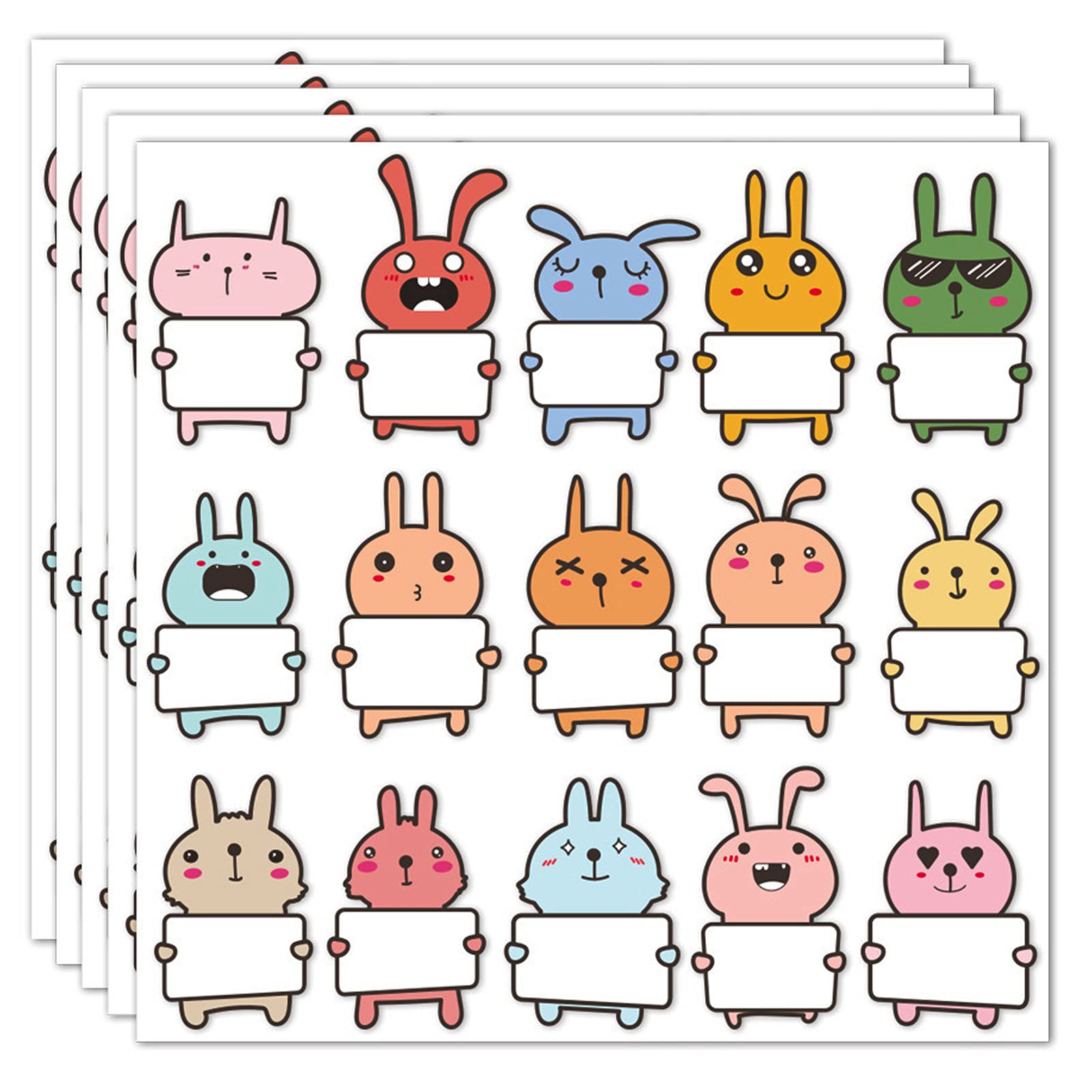 Xvroz 120 Pcs Custom Name Labels for Kids - Personalized Cute Rabbit Name Tags & Stickers for School Supplies, Water Bottles, Lunch Boxes & Laptops | Perfect for Classroom Organization & Kids' Belongings Identification