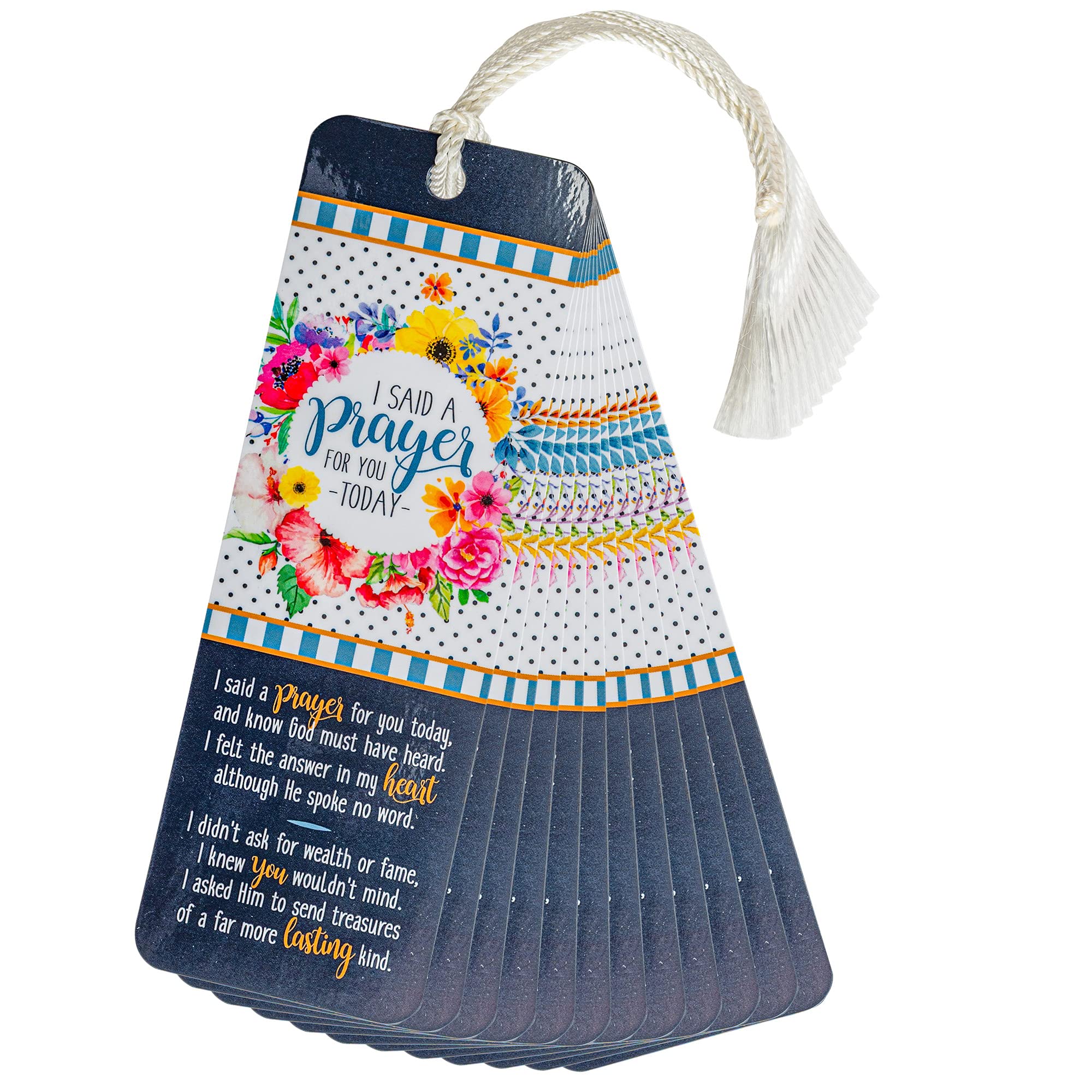 Prayer Bookmark Set - 12 Pack Inspirational Tassel Bookmarks with 'I Said A Prayer for You Today' Message - Perfect for Bible Study, Gift Giving & Book Lovers