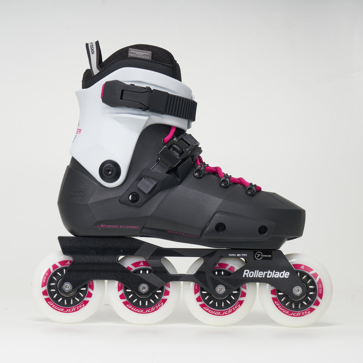 Rollerblade Twister Edge Women's Inline Skates - Grey/White/Pink | High-Performance Fitness & Urban Skating for Adults | Perfect for Outdoor Exercise, Commuting & Recreation