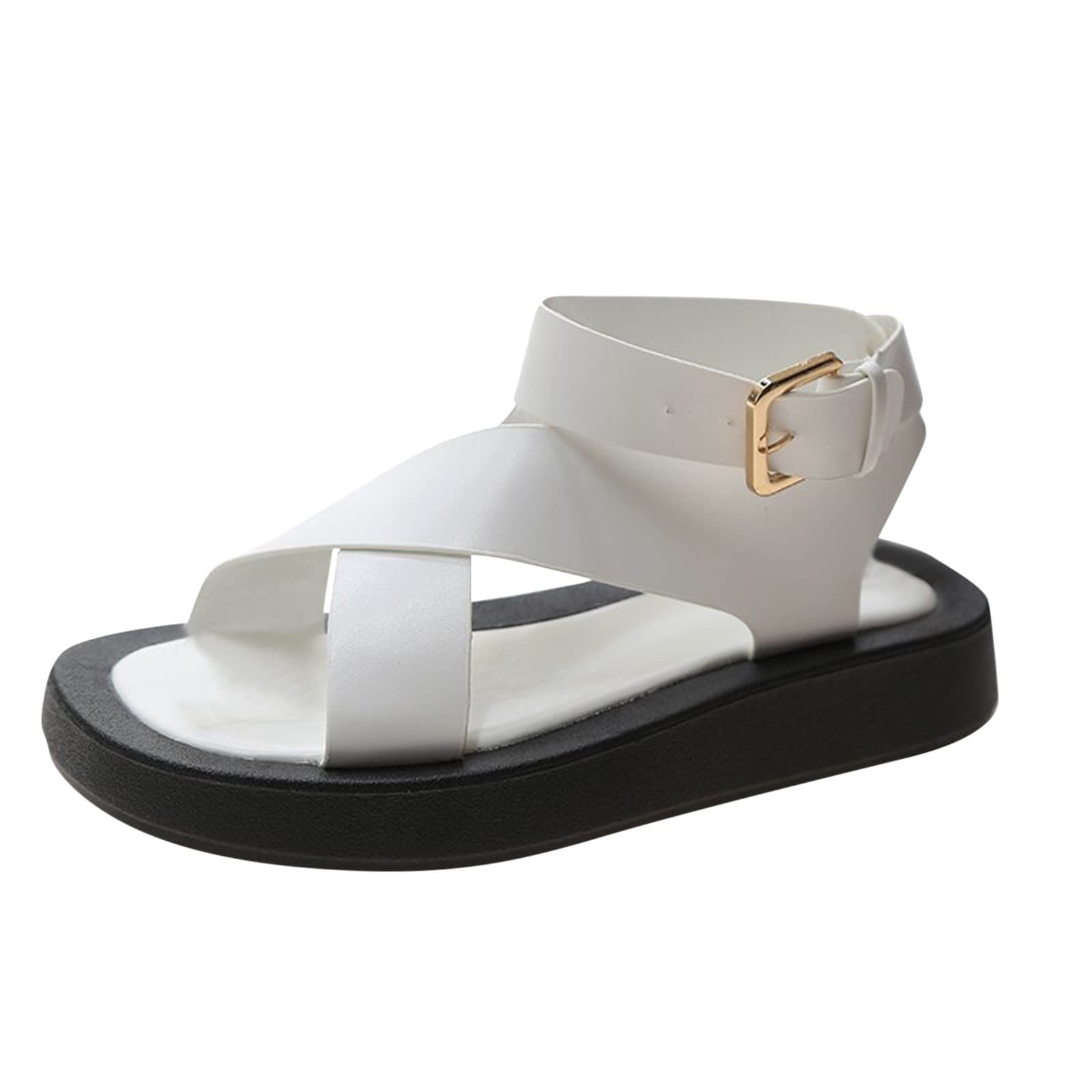 Comfortable Spring & Summer Women's Sandals - Thick Casual Roman Style with Heels & Non-Slip Sole | Perfect for Beach, Vacation, and Everyday Wear