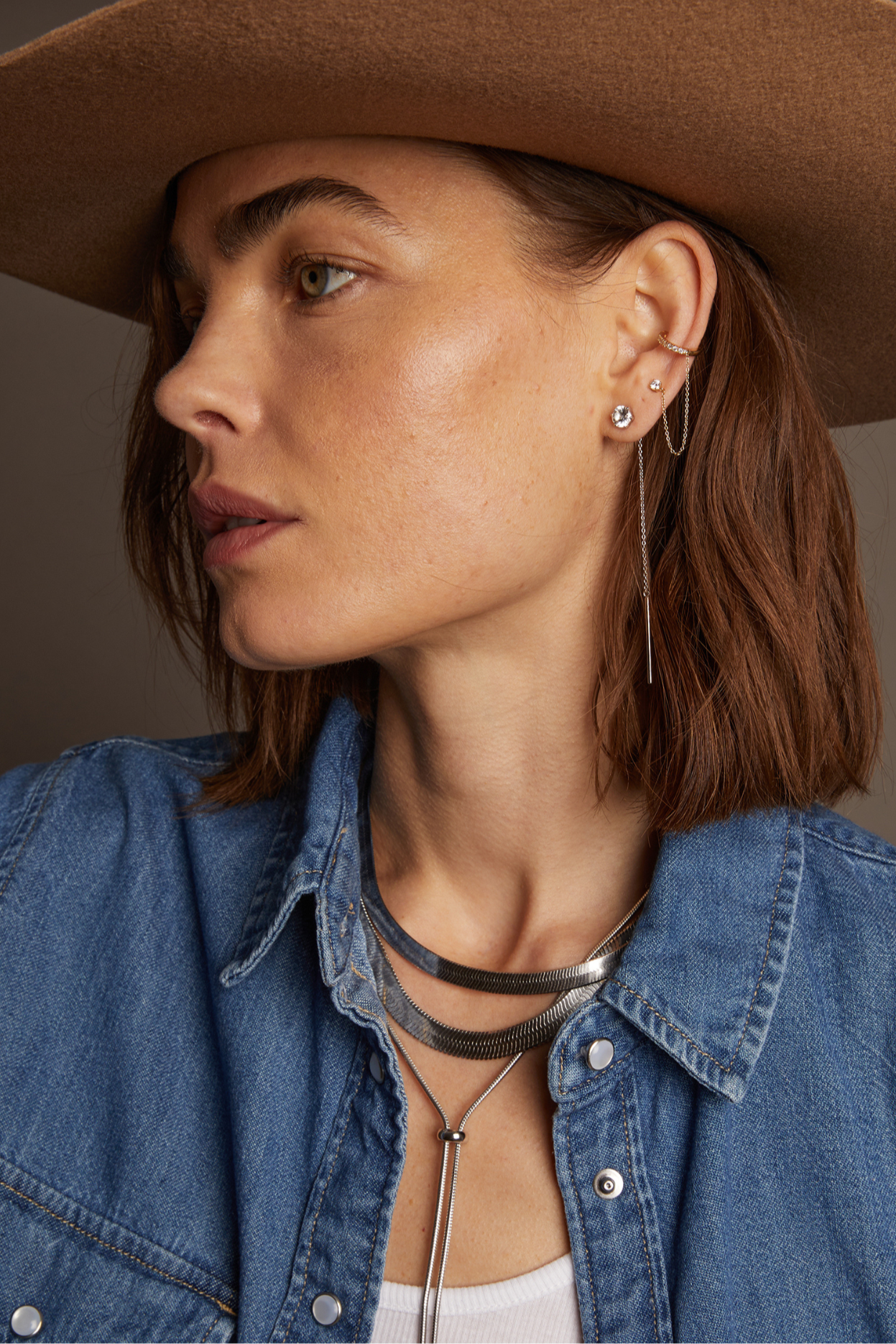 Aurate x Frye Spur Lariat Earrings - Dainty Western Style Drop Earrings for Women | Perfect for Cowgirl Fashion, Boho Outfits & Special Occasions