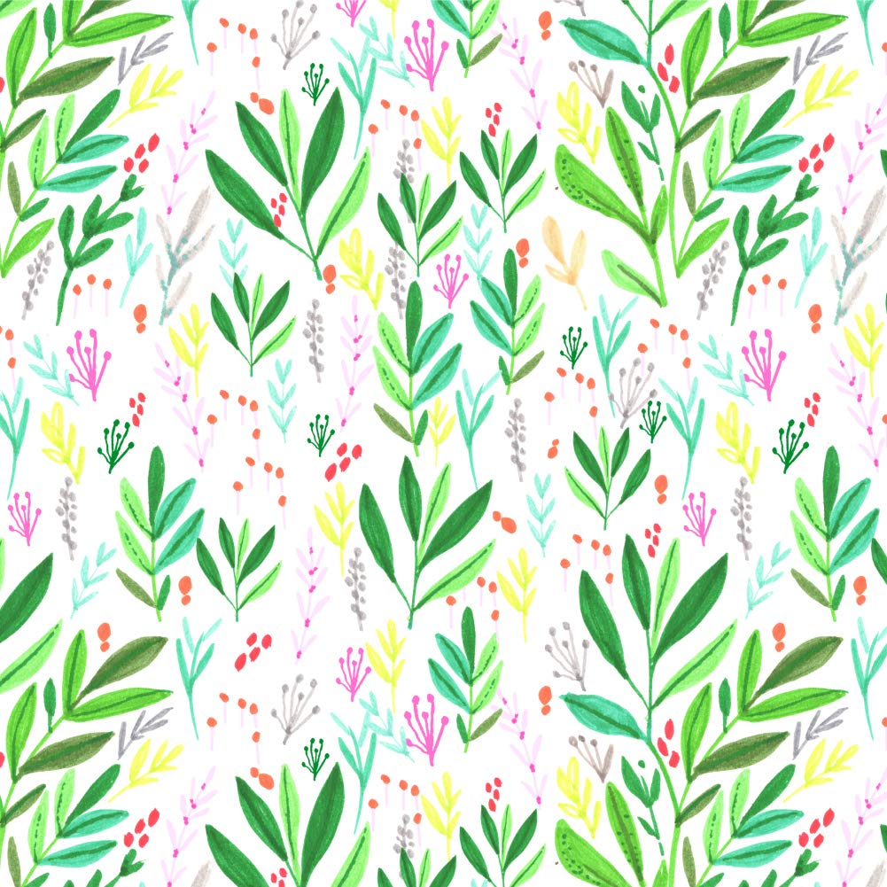 GRAPHICS & MORE Spunky Foliage Gift Wrap Paper Rolls - Eco-Friendly Wrapping Paper for Birthday, Christmas, Wedding Gifts & Party Decorations