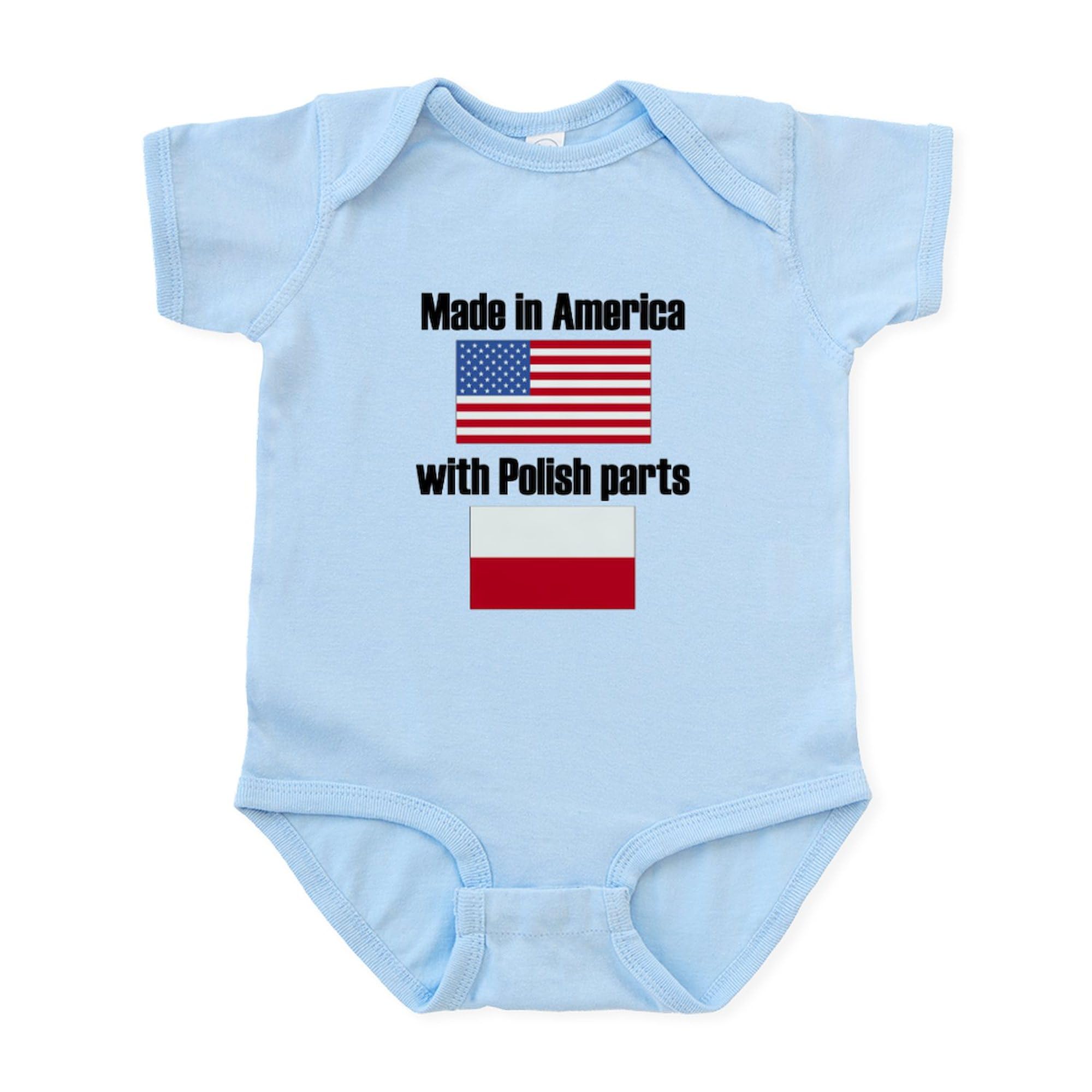 American-Made Cute Infant Bodysuit with Polish Parts - Soft Baby Romper for Newborns | Perfect for Family Photos, Playtime & Everyday Wear