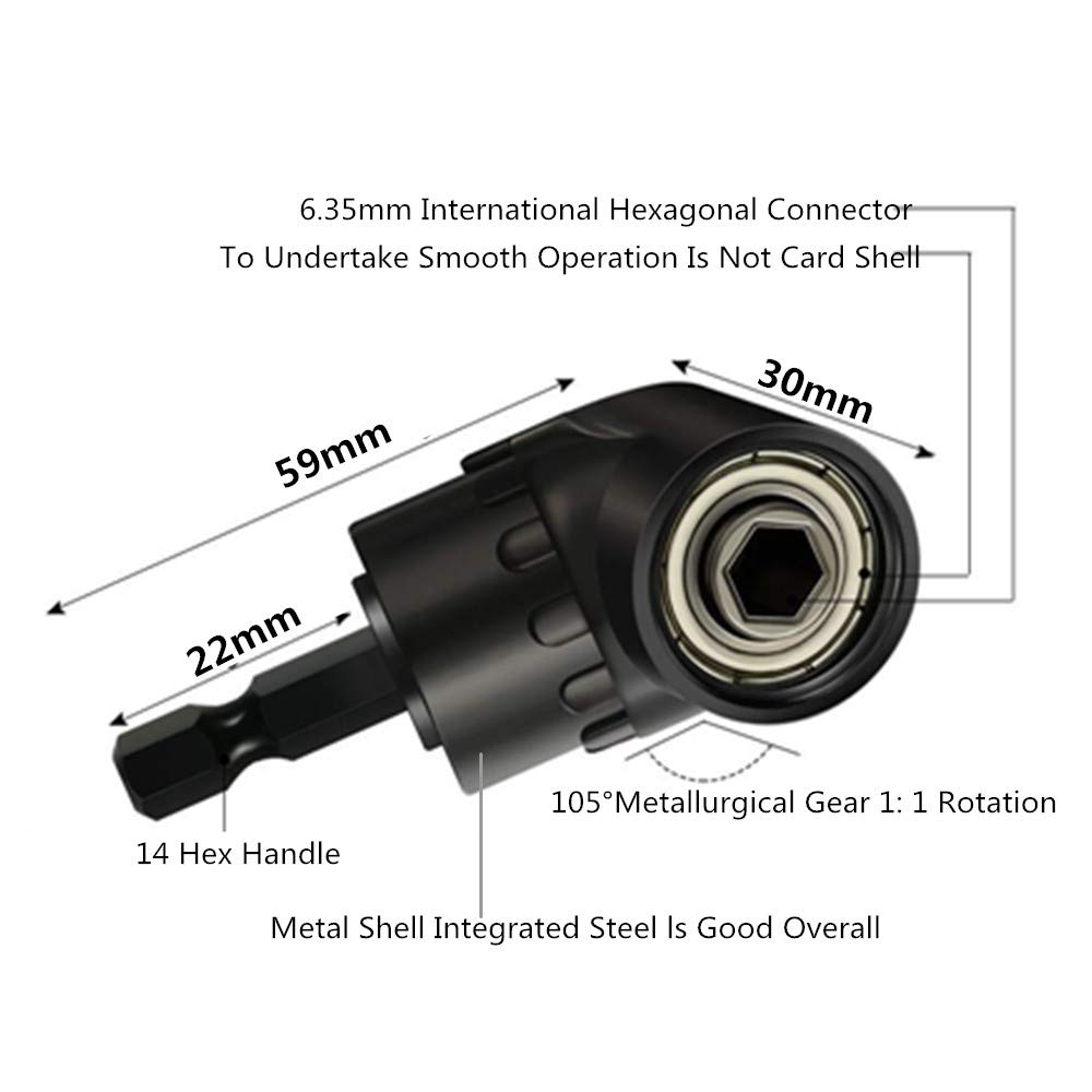 4-Piece Power Drill Socket Adapter Set - 1/4
