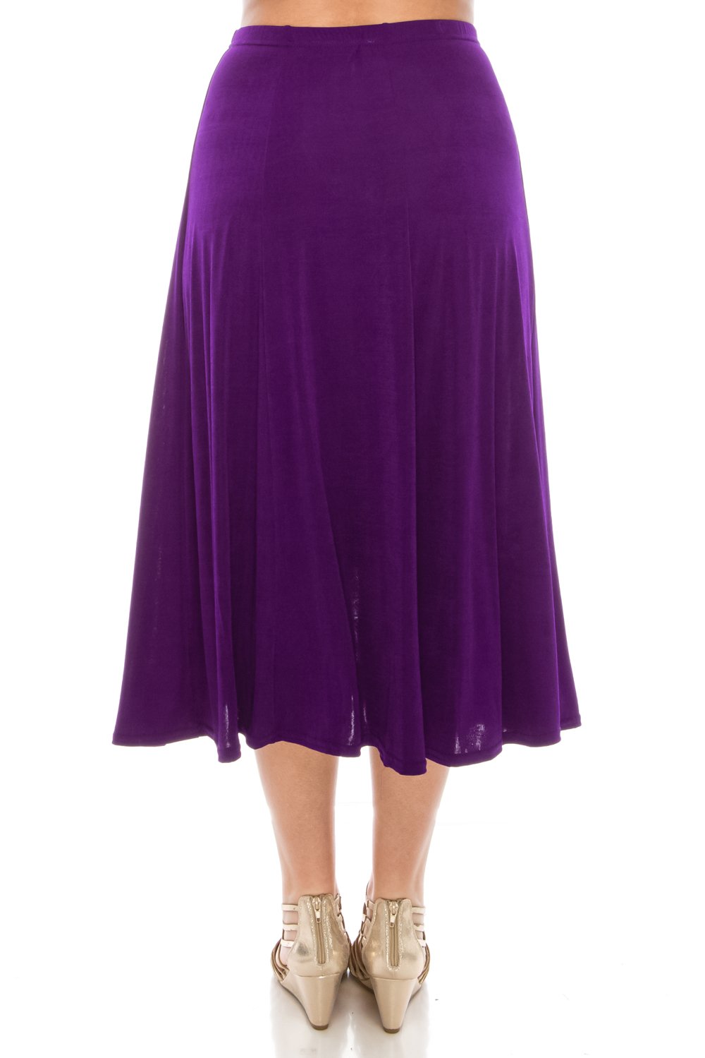 Jostar Women's Flowy Long Skirt with Elastic Waist & Button Front - Stretchy Comfortable Maxi Dress for Casual Outings, Beach Wear & Boho Style Fashion