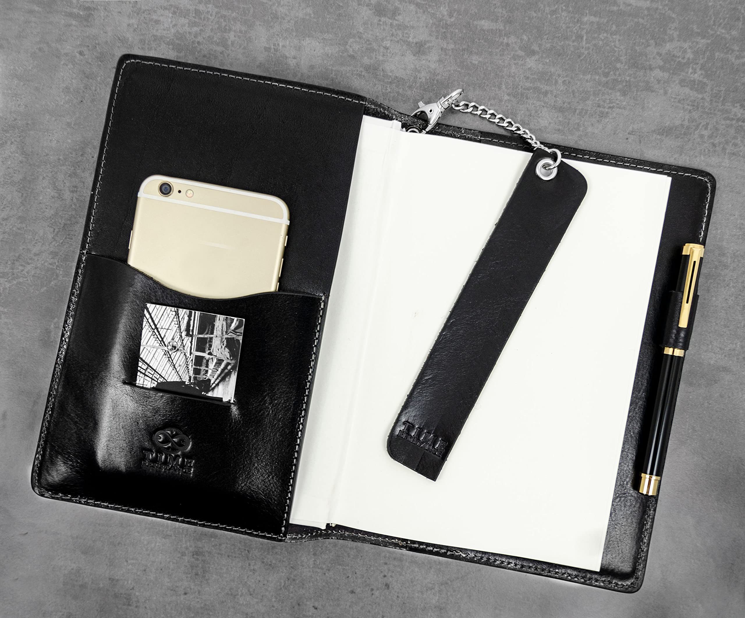 Premium Italian Handmade Leather Journal - 320 Lined A5 Notebook with Bookmark & Gift Box (Black) | Perfect for Writing, Sketching & Gift Giving