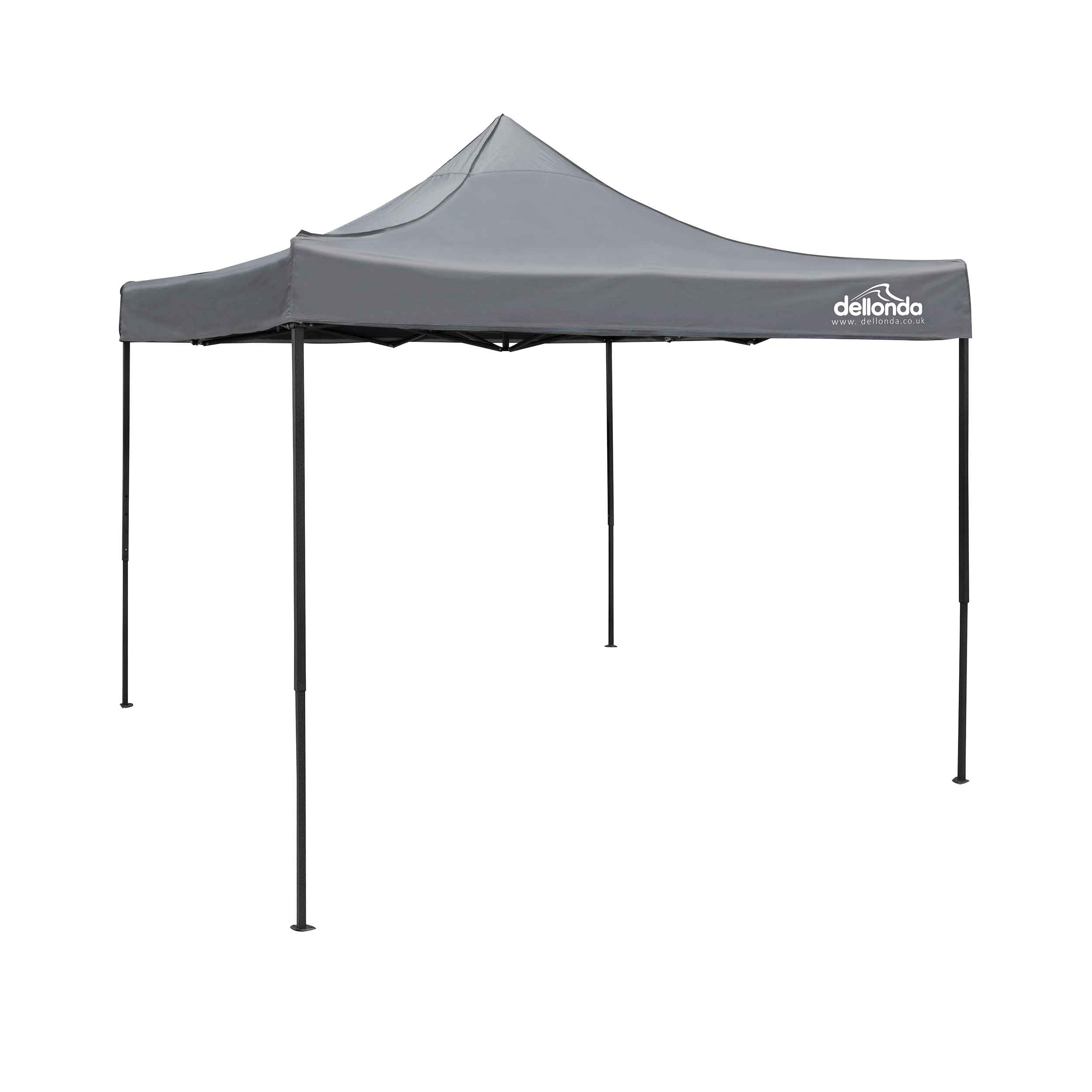 Premium 3x3m Pop Up Gazebo with Water Resistant Canopy - Includes Carry Bag, Stakes & Weight Bags (Grey, DG133) - Perfect for Backyard BBQs, Camping Trips & Outdoor Events