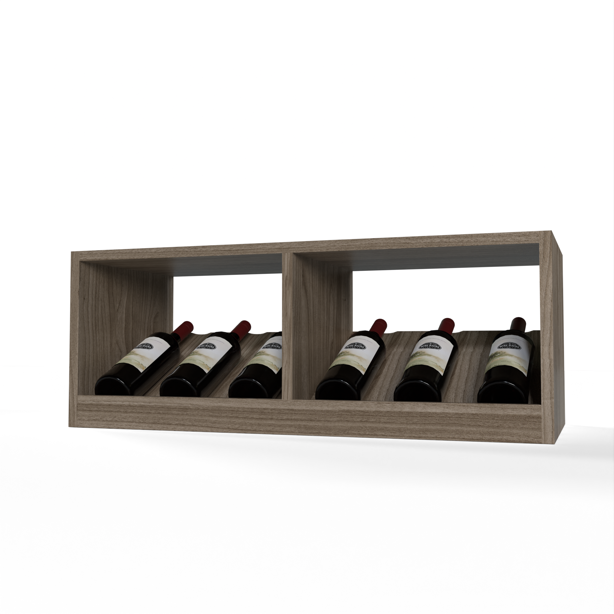 GrandCellar™ 7-Column Full Depth Elevated Wine Bottle Cradle Display Rack - Holds 12 Bottles - Perfect for Wine Cellars, Bars & Restaurants