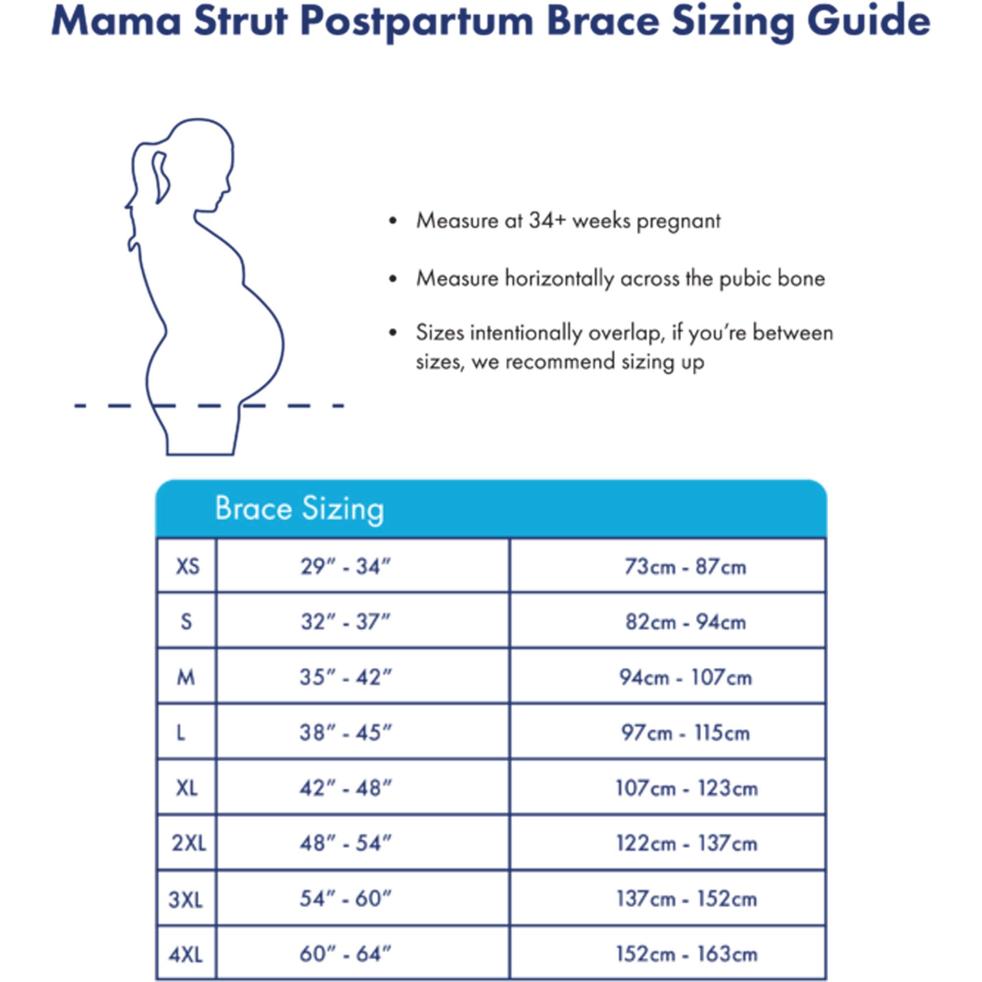 Mama Strut Postpartum Support Brace - Postpartum Recovery Wrap with Compression, Heat & Cold Therapy - 4X Large for C-Section Recovery & Abdominal Support After Birth