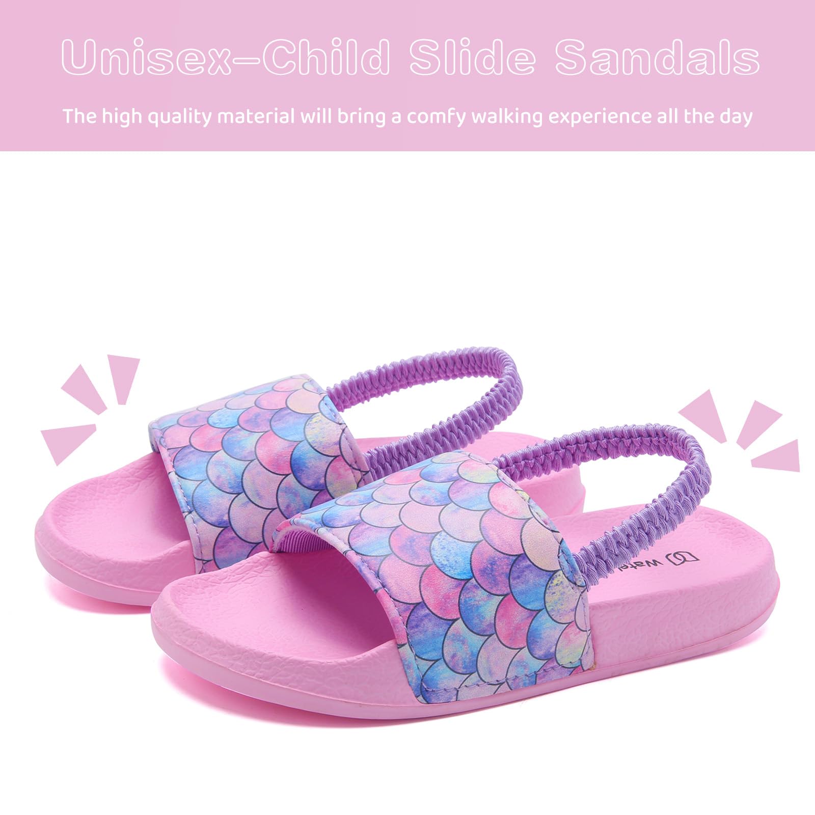 **WateLves Kids Water Shoes for Toddler Boys & Girls - Non-Slip Beach Sandals, Swim Slides & Casual Slippers - Perfect for Pool, Beach & Outdoor Play**