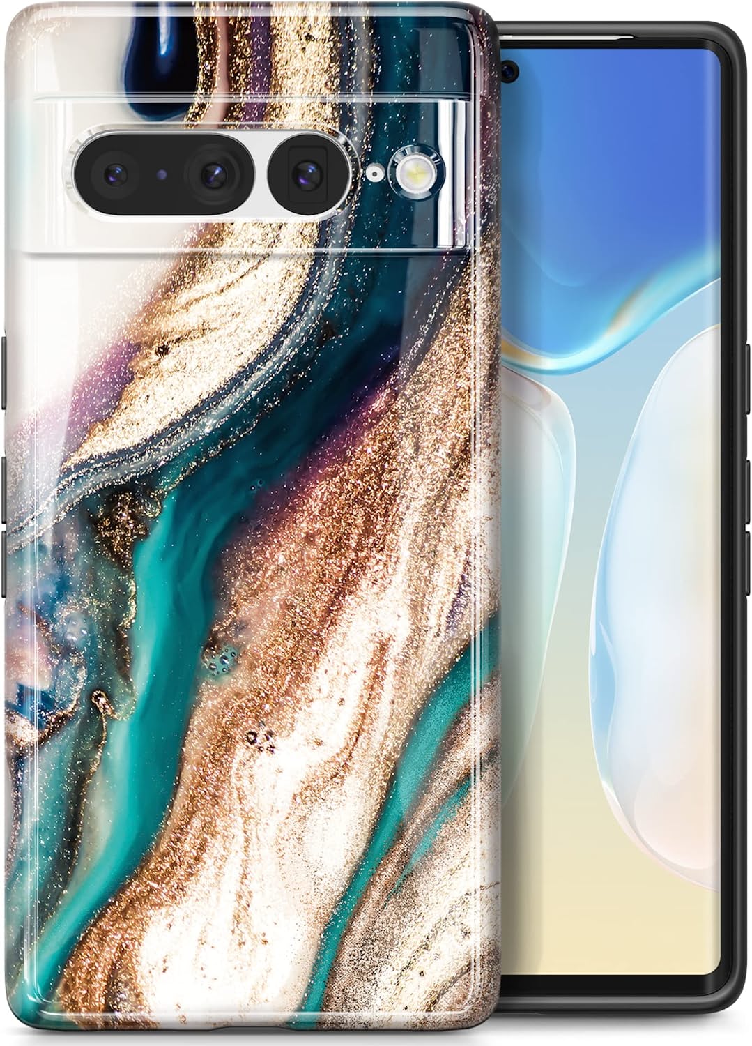 Google Pixel 7 Pro Case - Premium Marble Phone Cover for Women | Slim Protective Shockproof Design | Perfect for Work, Travel & Everyday Use