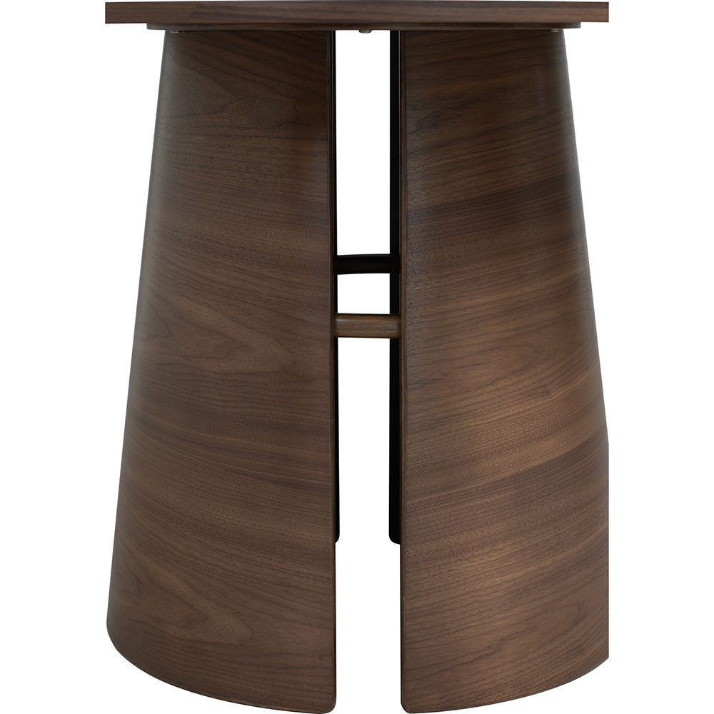 OKARA 47 Inch Round Dining Table - Solid Walnut Wood - Perfect for Kitchen, Dining Room & Small Spaces