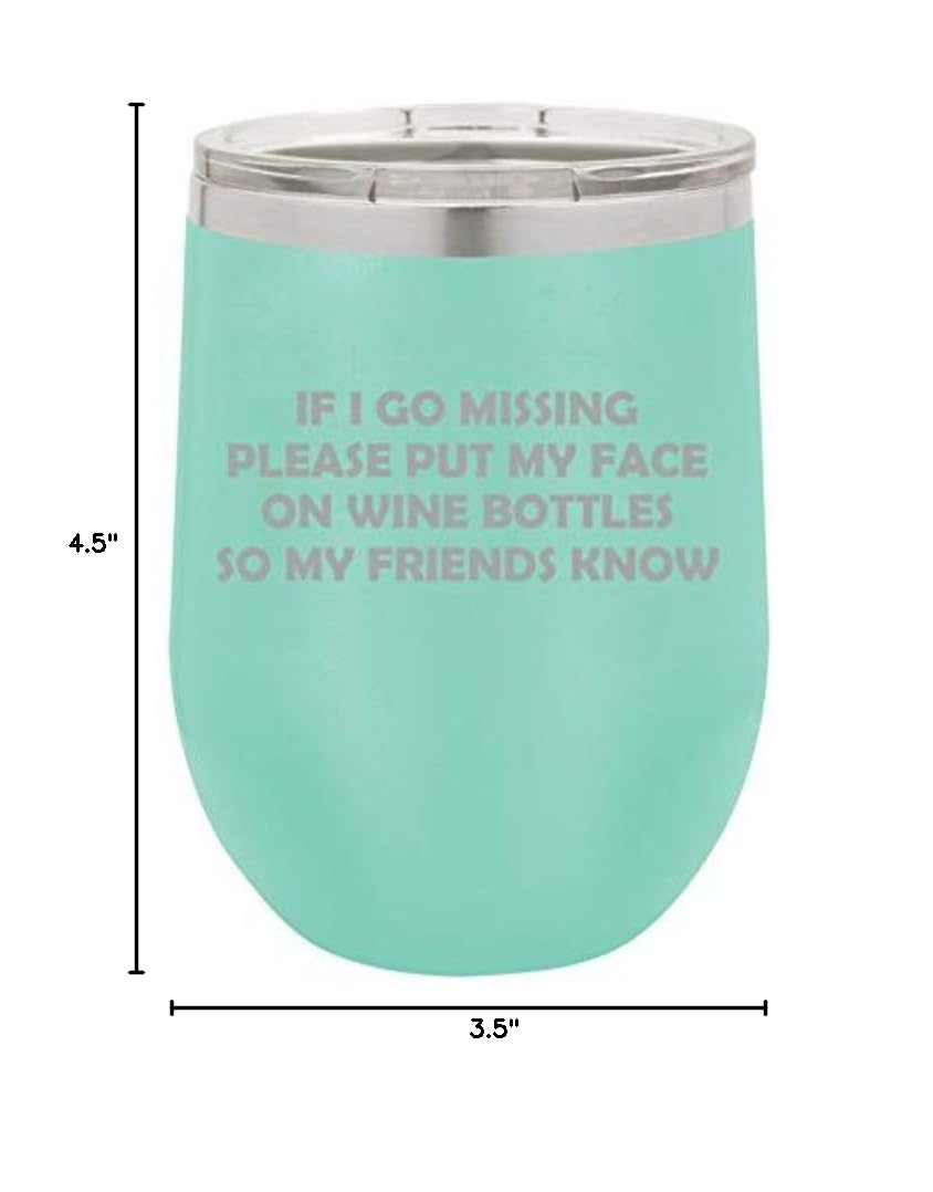 12 oz Double Wall Vacuum Insulated Stainless Steel Wine Tumbler with Lid - Stemless Travel Mug for Coffee, Tea & Hot/Cold Drinks - Funny Gift Saying 