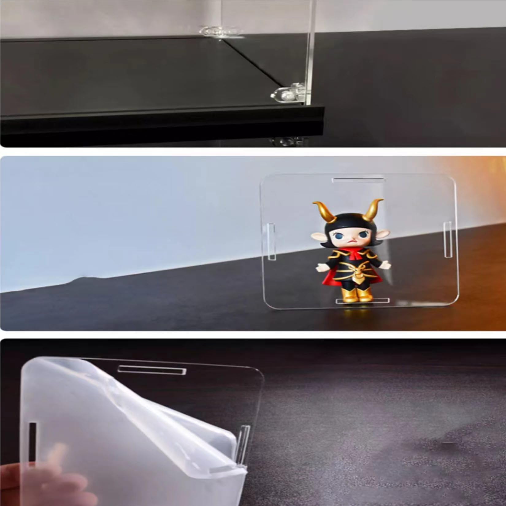 Acrylic Display Case for Lego 75355 Starfighter - Dustproof Transparent Showcase Compatible with Lego 75355 Set (Model Not Included) - 3mm Mirror Base - Perfect for Home Decoration, Collectible Protection & Gift Giving