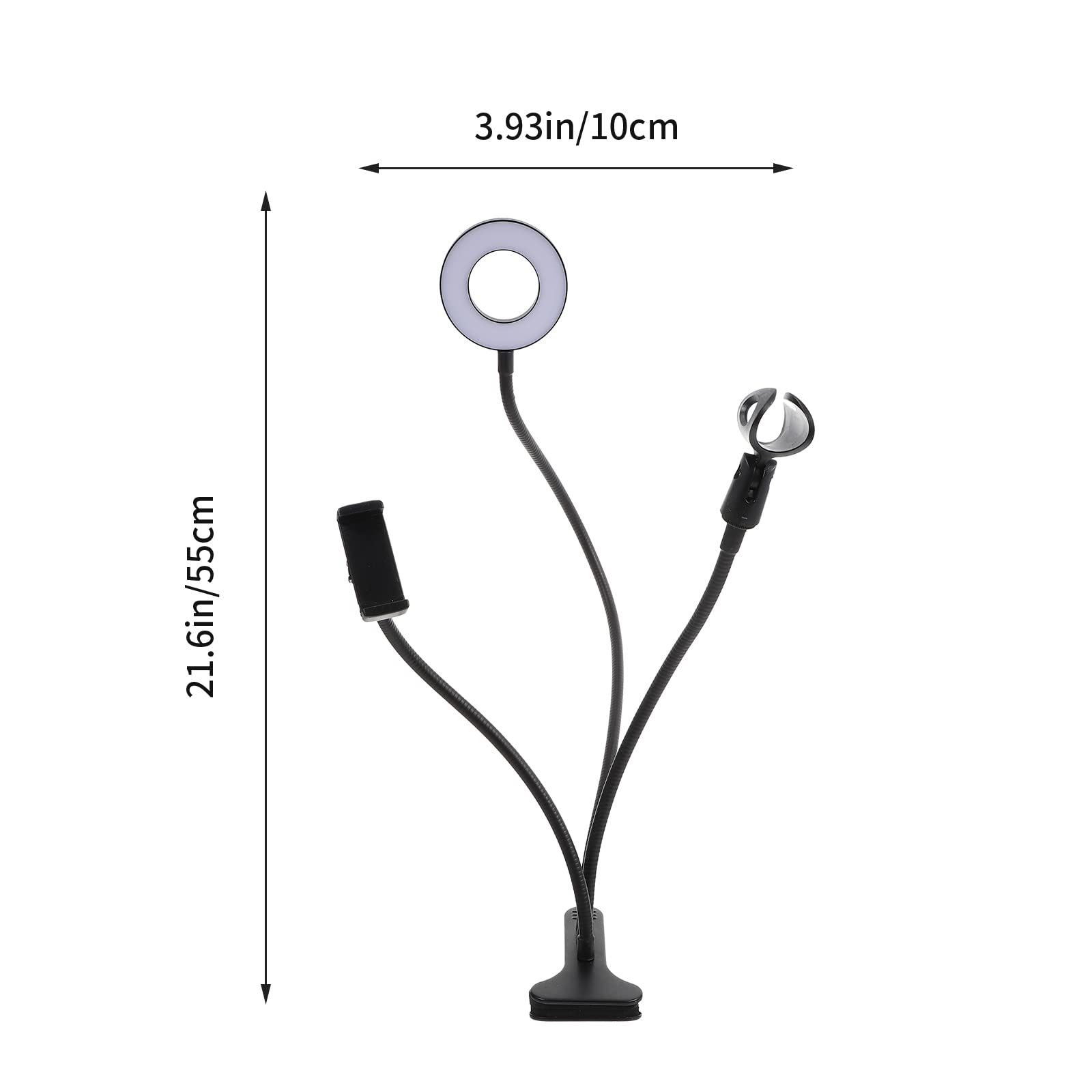 1 Set Adjustable LED Ring Light with Phone Holder - 3 Brightness Levels for Computer, Camera, Selfie, Makeup, Live Streaming & Video Calls - Perfect for YouTube, TikTok, Instagram & Zoom Meetings