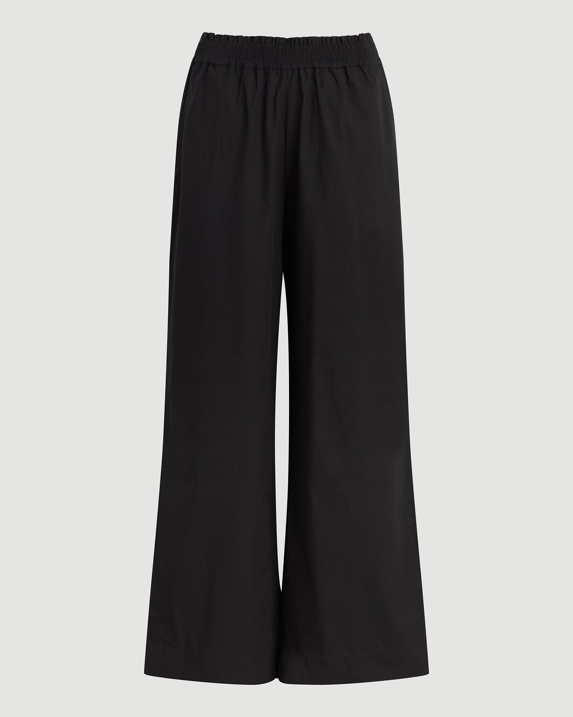Paula Smocked Waist Organic Cotton Pants for Women - Comfortable High-Waisted Casual Trousers - Perfect for Work, Travel & Everyday Wear