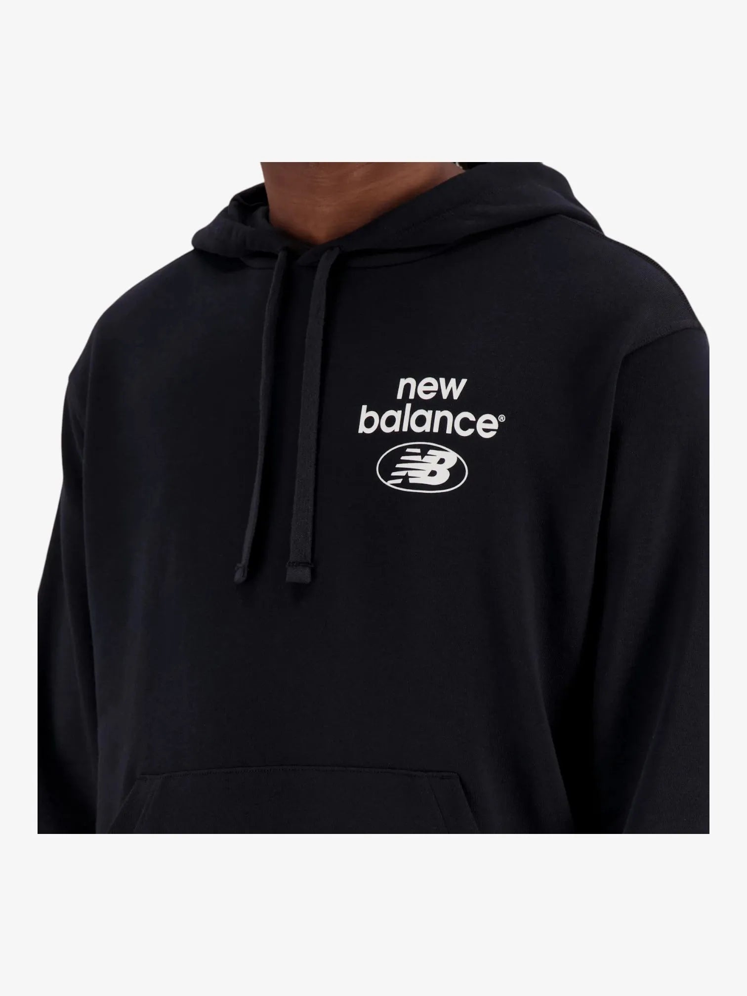 New Balance Essential Reimagined Rustico Black Hoodie - Men's Casual Pullover Sweatshirt for Gym, Running & Streetwear Fashion
