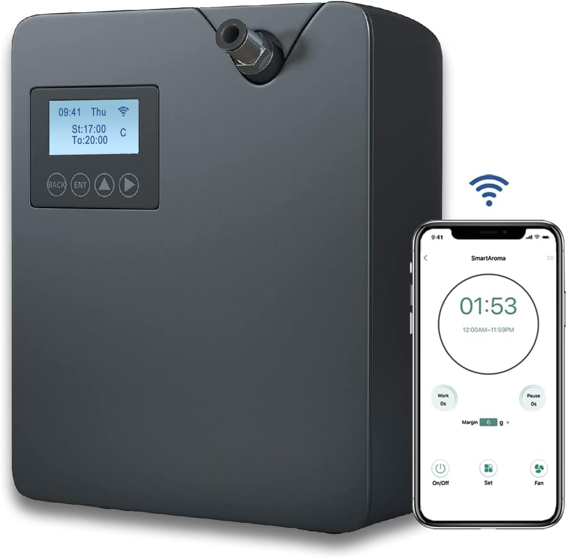 Smart Scent Air Machine with Professional Cold-Air Diffusion Technology - 300ml Waterless Essential Oil Diffuser for Large Rooms, HVAC Oils - Perfect for Home, Office, Spa & Business Use (Black) | Create Relaxing Atmosphere & Eliminate Odors
