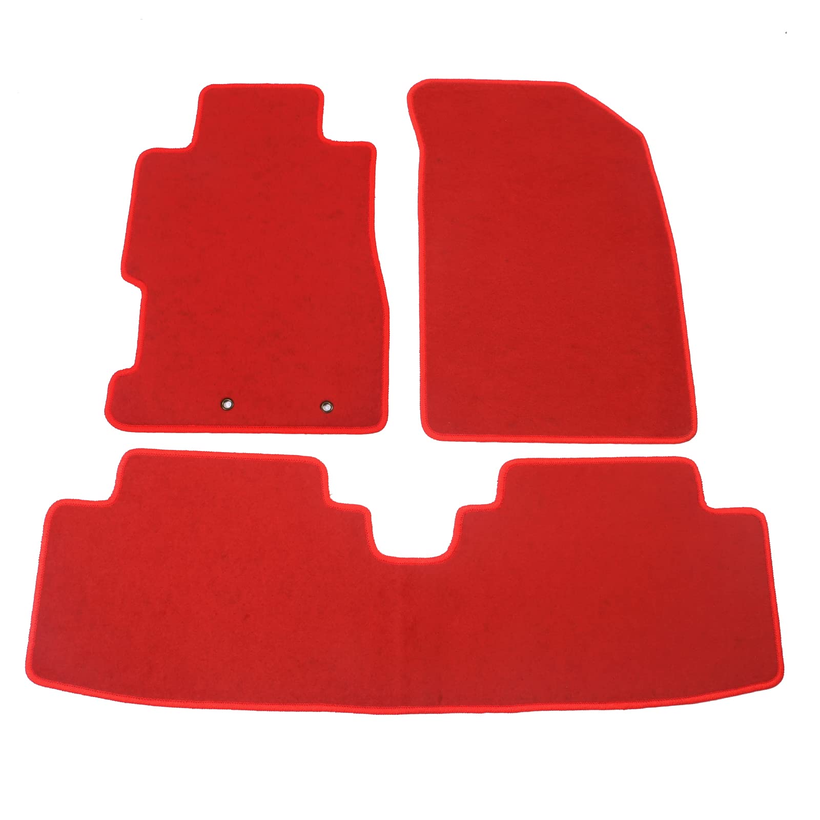 FREEMOTOR802® Custom Fit Nylon Car Floor Mats for 2001-2005 Honda Civic - 3PCS Non-Slip All-Weather Protection (Red) | Perfect for Daily Commute, Road Trips & Winter Driving