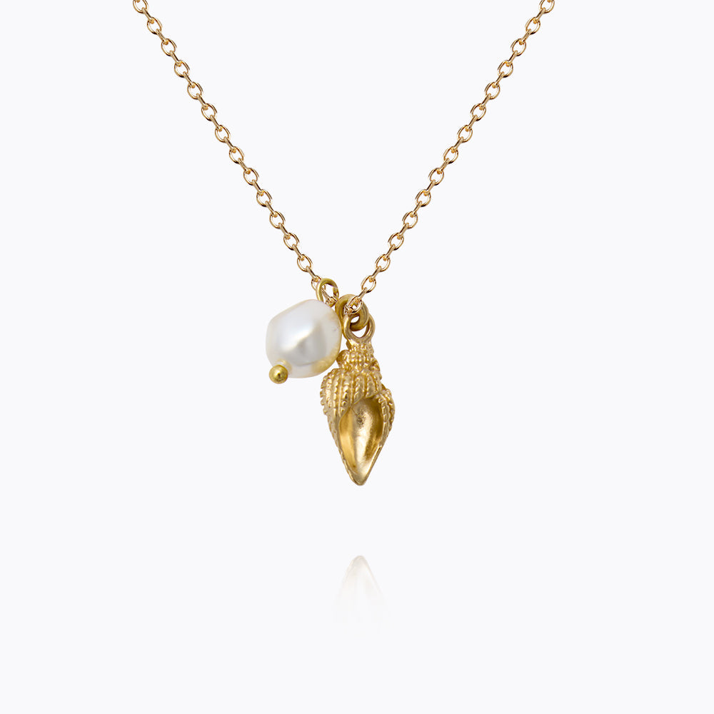 Elegant Shell Pearl Necklace for Women - Natural White Pearls with Sterling Silver Clasp | Perfect for Weddings, Parties & Everyday Wear