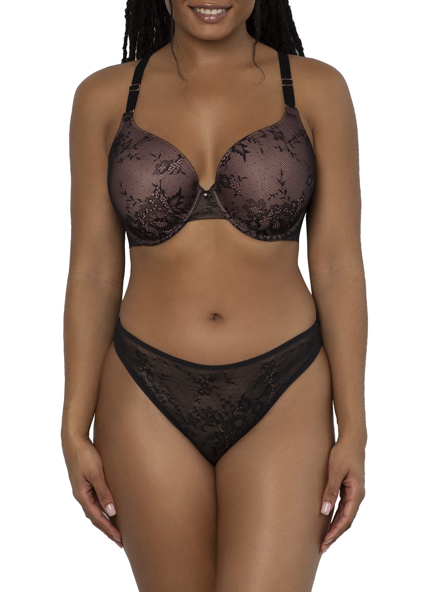 Smart & Sexy Women's Smooth Lace T-Shirt Bra - Comfortable Everyday Wear for Work, Date Night & Special Occasions
