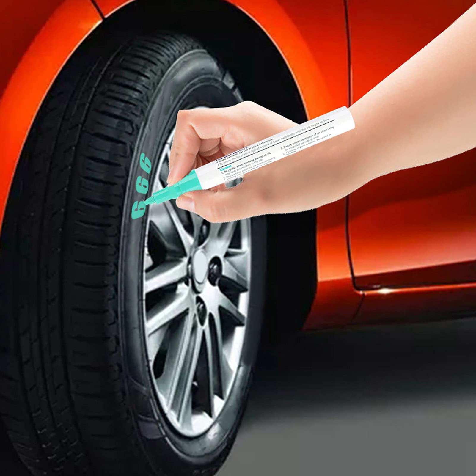 Professional Waterproof Tire Paint Pen for Cars - 1pc Green Tire Marker Pen for Durable Tire Lettering & Custom Designs | Perfect for Car Enthusiasts & DIY Auto Detailing