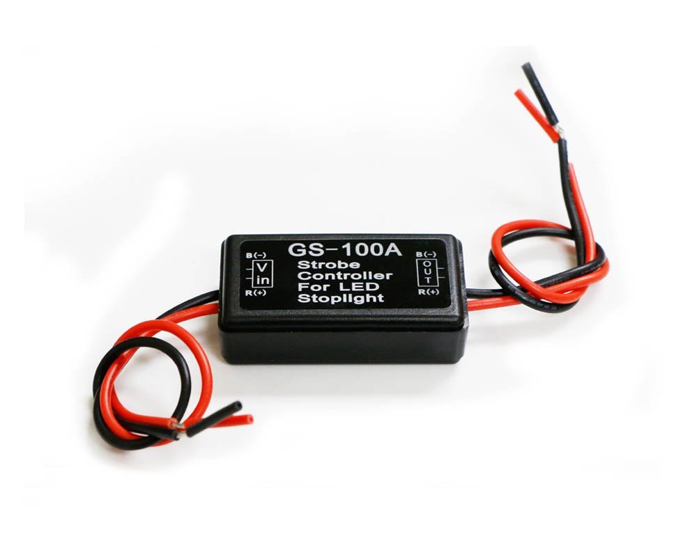 12V 100A LED Brake Light Strobe Flash Controller Module for Cars - High Performance Car Strobe Light System for Emergency Vehicles, Trucks & Motorcycles (Perfect for Safety Lighting, Warning Signals & Vehicle Customization)