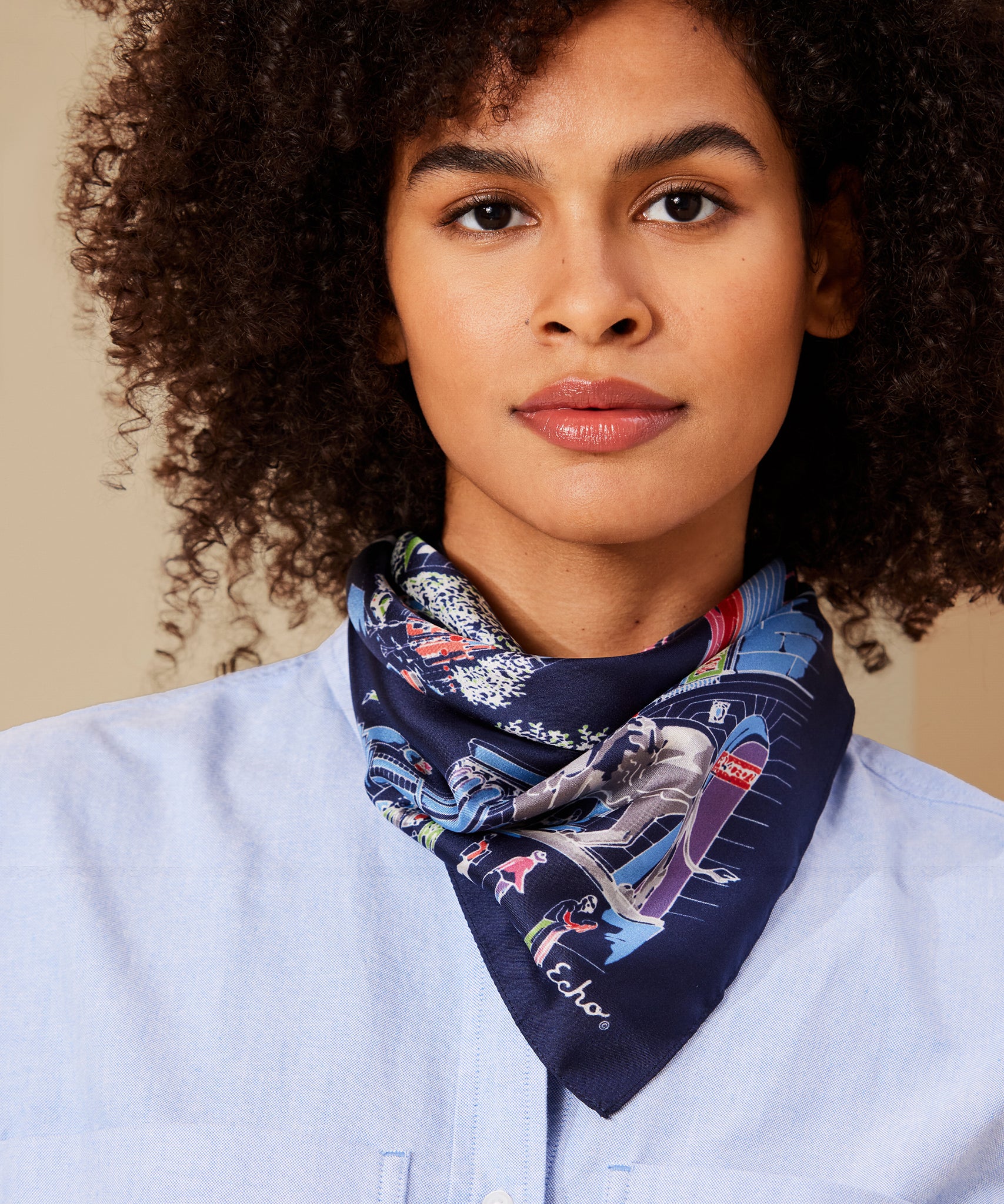Stylish City Hopping Silk Bandana Scarf - Lightweight Fashion Accessory for Women & Men - Perfect for Travel, Outdoor Activities & Everyday Wear