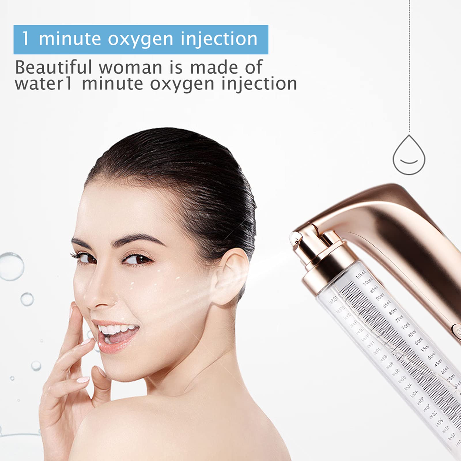 Elitzia ET02 Portable Hydro Facial Sprayer - Cool Mist Face Steamer & Hydrating Humidifier for Skin Moisturizing | Gold Beauty Machine for Home Spa, Travel & Daily Skincare Routine