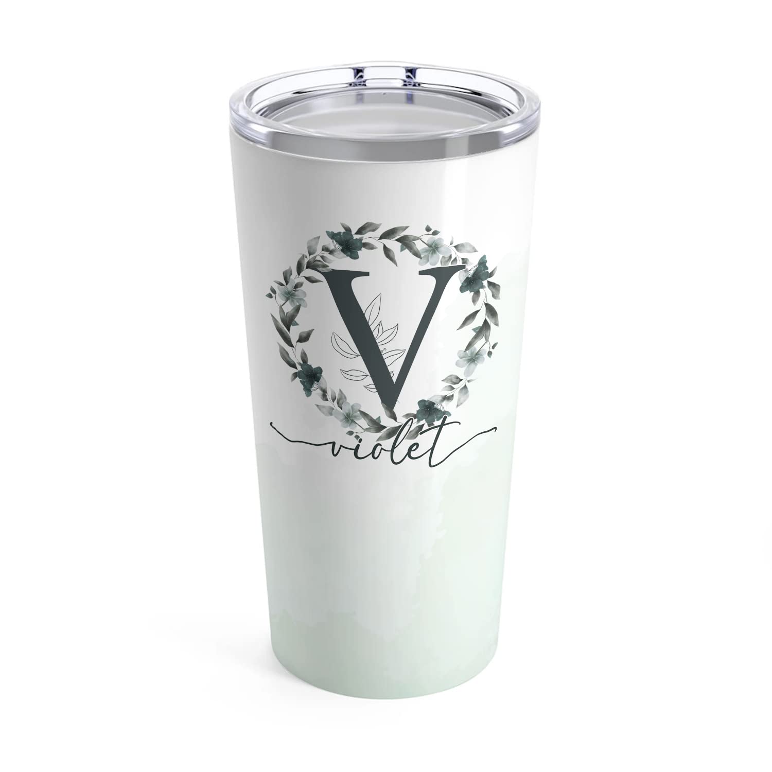 Personalized 20 Oz Custom Monogram Tumbler with Name & Initial - Insulated Stainless Steel Cup for Hot & Cold Drinks - Perfect Birthday, Wedding, Anniversary, Mother's Day, Christmas Gift for Mom, Grandma, Bridesmaid, Best Friend - Great for Office, Travel, Gym & Daily Use