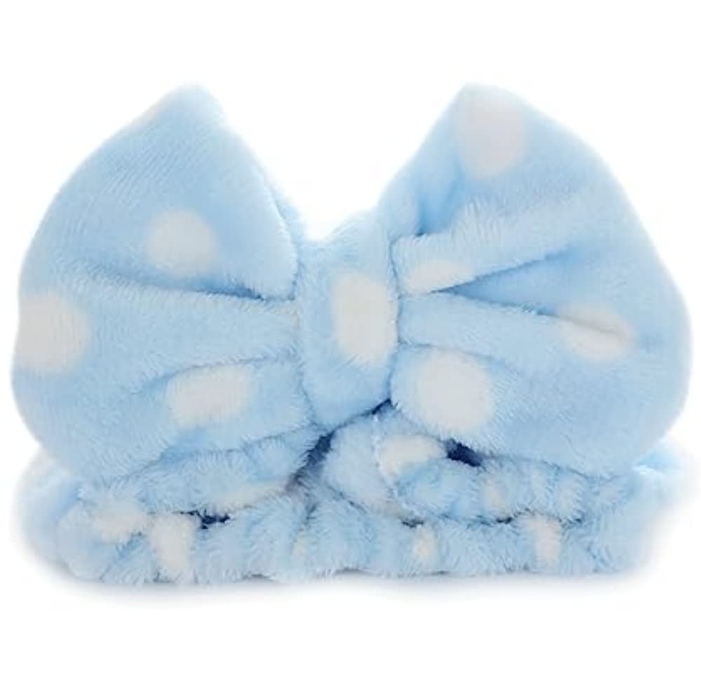 Feelhigh Adjustable Elastic Hair Band for Washing Face, Shower & Spa - Soft Bowknot Headband for Women & Girls - Perfect for Skincare, Bathing & Relaxation