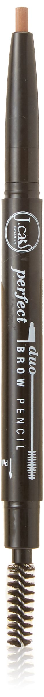 J. Cat Perfect Brow Duo Pencil - 105 Nutmeg | Dual-Ended Eyebrow Pencil with Brush for Natural Looking Brows | Perfect for Everyday Makeup & Professional Use
