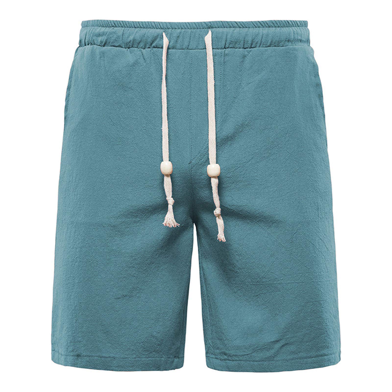 OSTELY Men's Linen & Cotton Shorts - Breathable Summer Beach Shorts for Sports, Gym, and Casual Wear