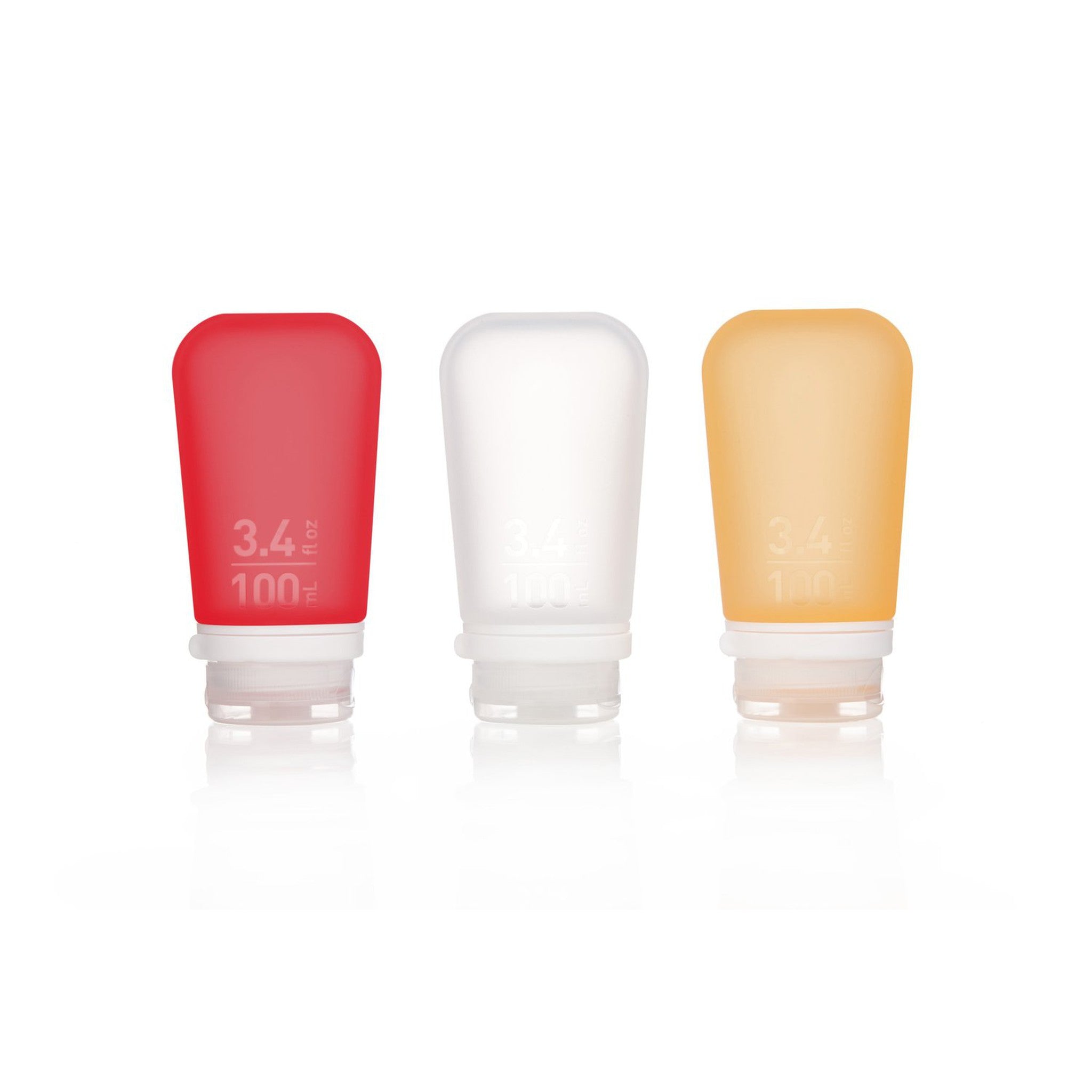 humangear GoToob+ 3 Pack Large Leak-Proof Silicone Travel Bottles for Toiletries, Shampoo, Lotion - Perfect for Air Travel, Gym, Camping & Outdoor Activities