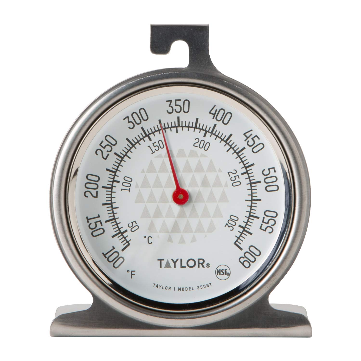 Taylor Precision Products Large 2.5 Inch Dial Kitchen Cooking Oven Thermometer - Accurate Temperature Gauge for Baking, Roasting, Grilling & BBQ - Perfect for Ovens, Smokers & Meat Cooking