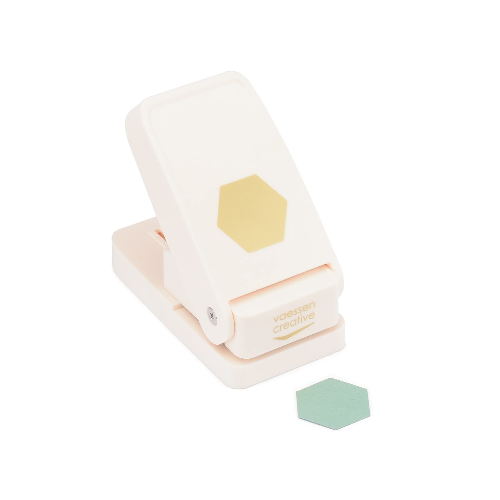 Vaessen Creative Heavy Duty Maxi Hexagon Punch - 3.75x3.75cm Strong Craft Hole Punch for Paper, Cork, Foam, Shrink Plastic - Perfect for Scrapbooking, Card Making, DIY Projects & School Crafts