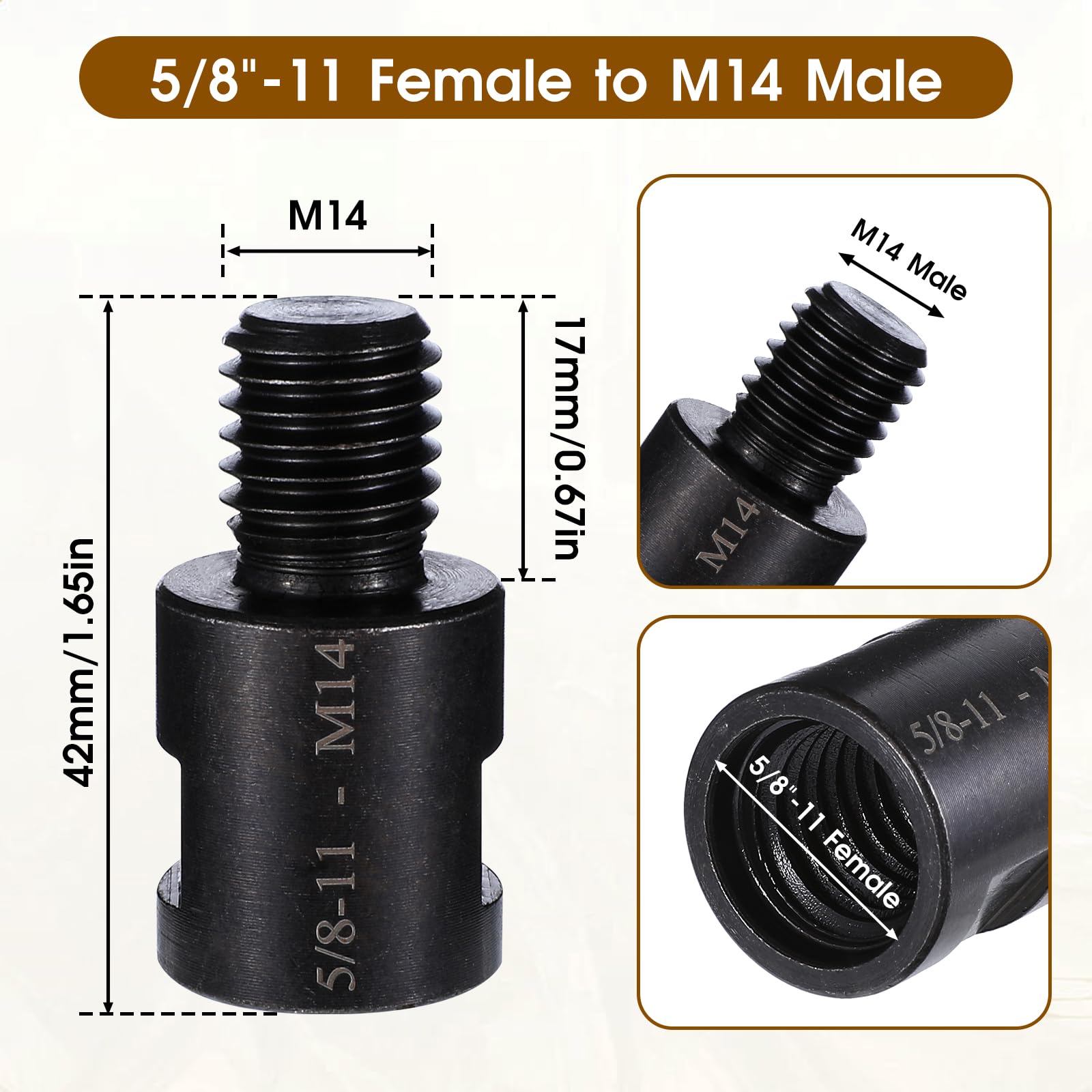 2-Pack Angle Grinder Adapter Converter 5/8