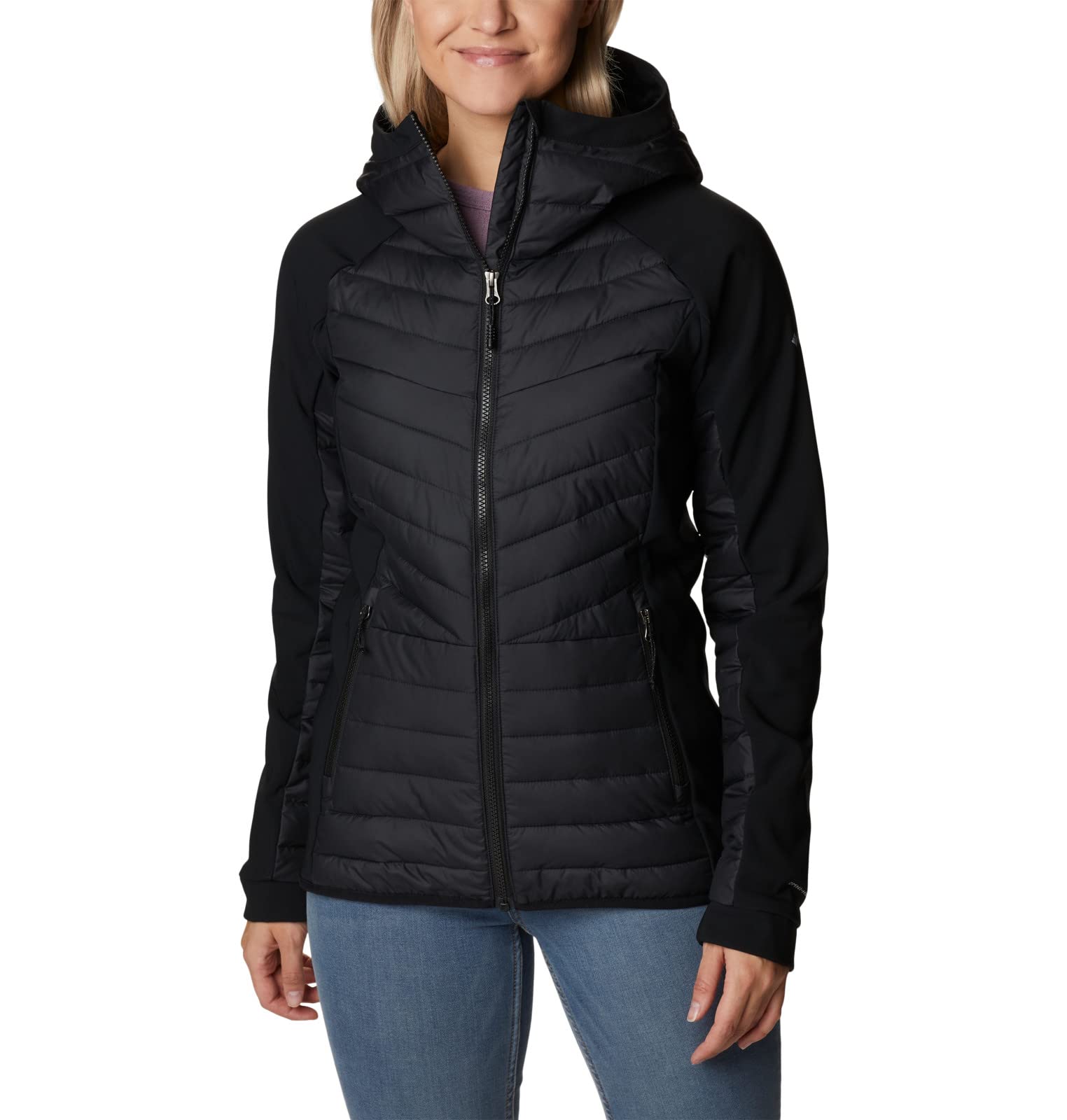 Columbia Women's Powder Lite Hybrid Hooded Jacket - Lightweight Waterproof Winter Coat for Skiing, Hiking & Outdoor Activities