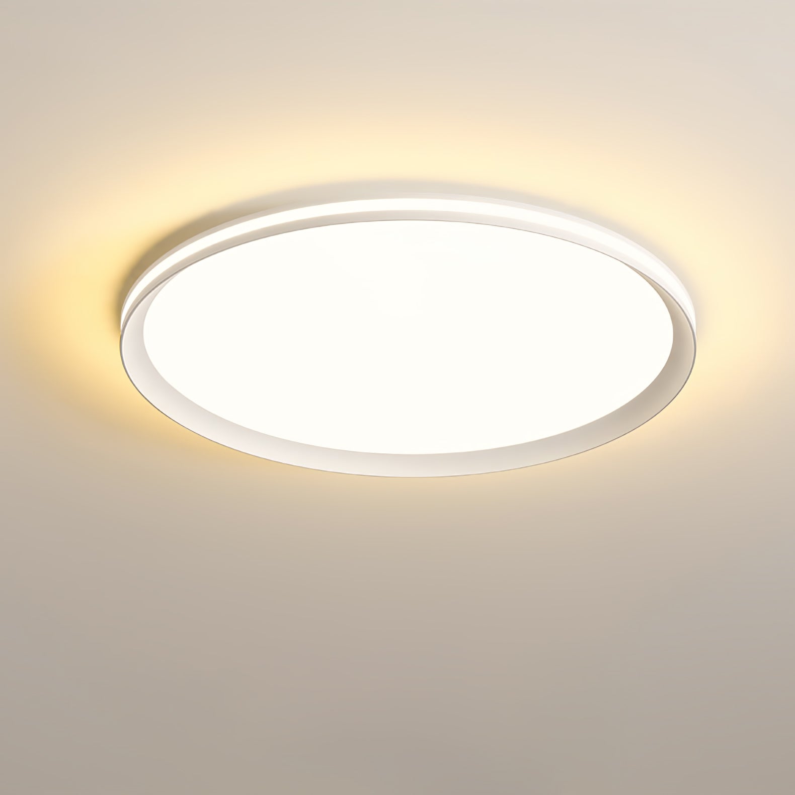 Modern Acrylic Circular LED Ceiling Light Fixture - Energy Efficient Dimmable Flush Mount Lighting for Bedroom, Living Room, Kitchen & Office