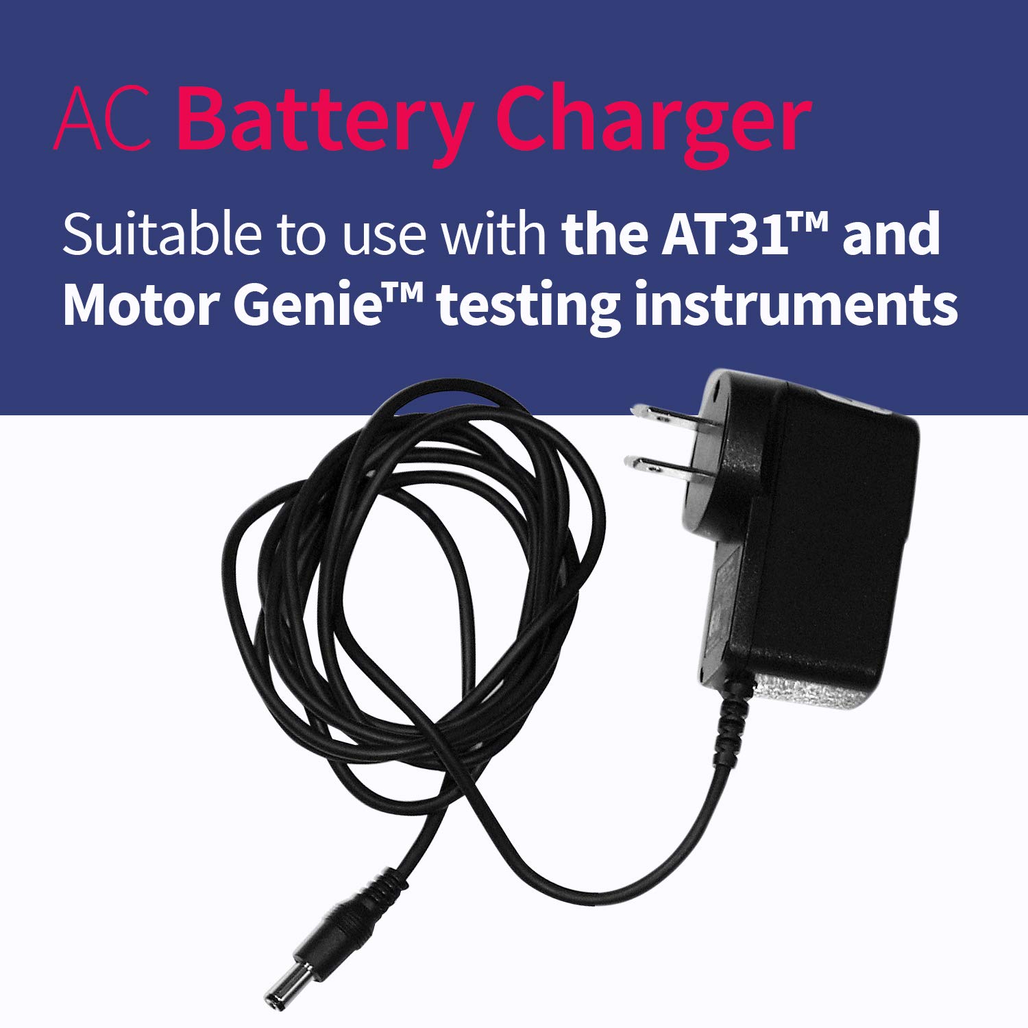 ALL-TEST PRO 31 & Motor Genie Battery Charger - 115V/230V Universal Power Supply for Deenergized Motor Circuit Analysis Testing | Perfect for Industrial Maintenance & Electrical Diagnostics