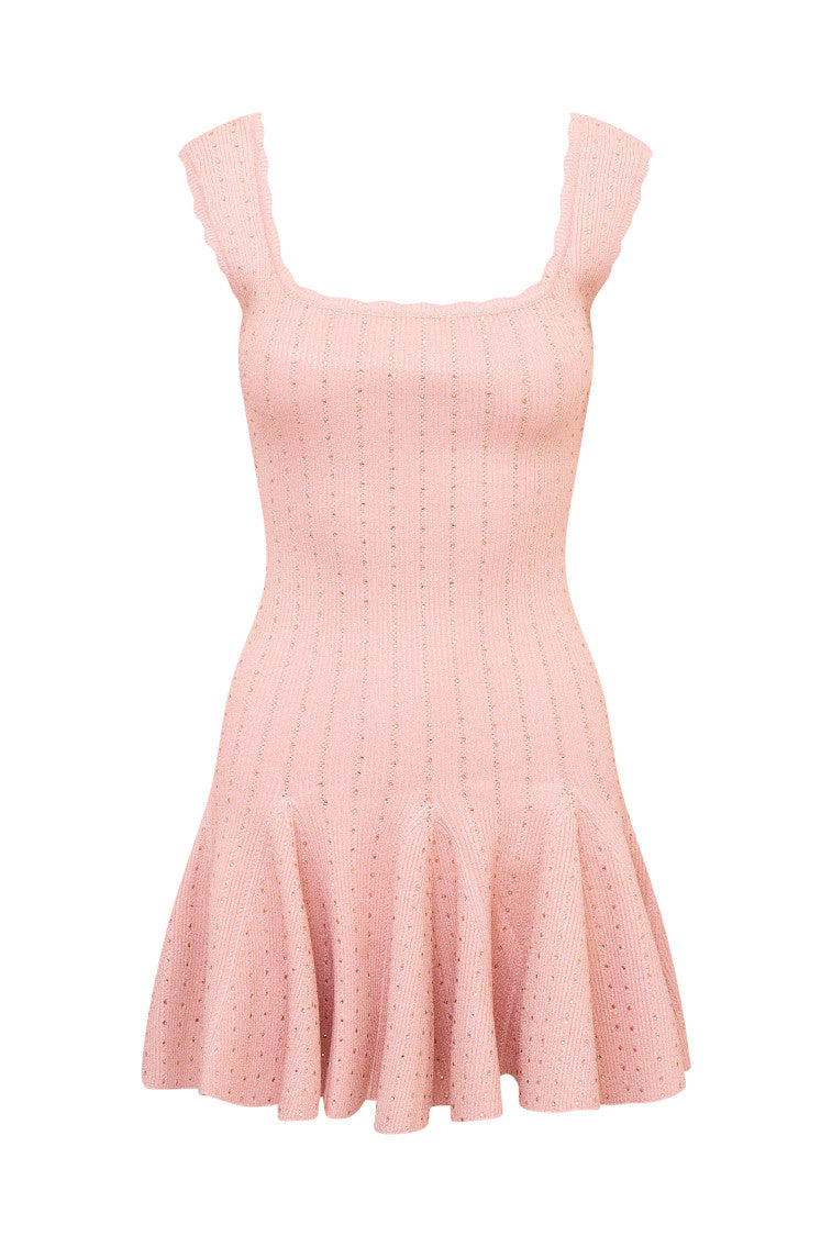 Maryanne Crystal Knit Mini Dress - Elegant Party & Evening Wear for Women | Perfect for Weddings, Cocktails & Special Occasions