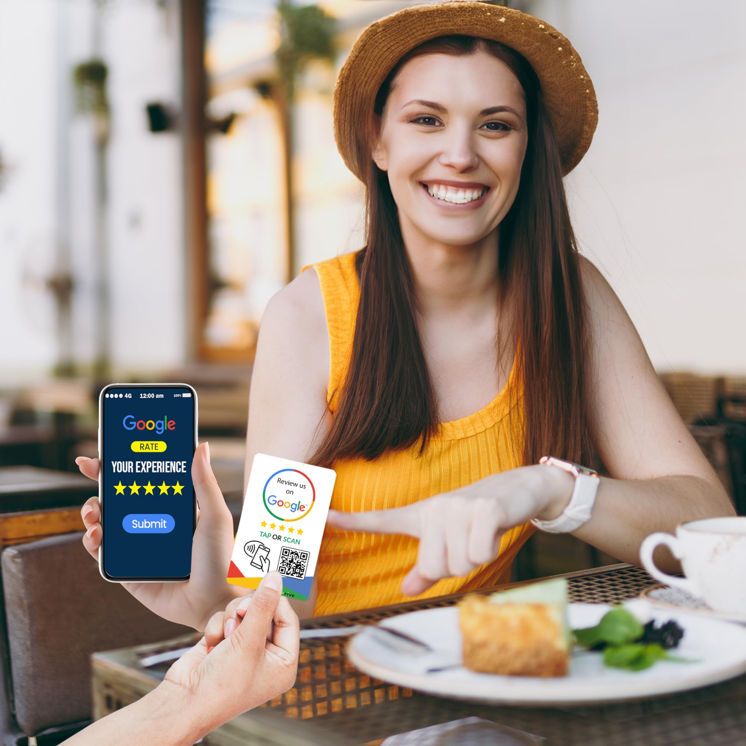 TapFive Google Review Tap Cards (10-Pack) - NFC & QR Smart Tap for Instant Business Reviews - Compatible with All Phones - Reusable Customer Feedback Tool - Perfect for Restaurants, Retail Stores & Service Businesses
