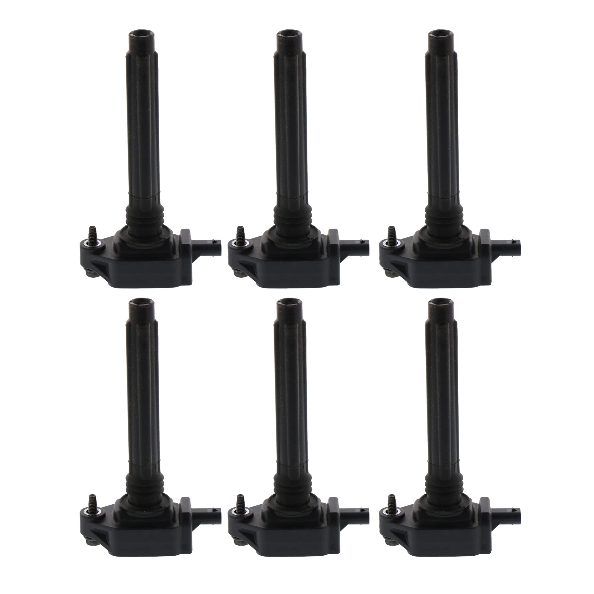 Bosch Set of 6 Ignition Coils - Compatible with Chrysler Dodge Jeep Ram VW - High Performance Engine Replacement Parts - Perfect for DIY Auto Repair & Vehicle Maintenance