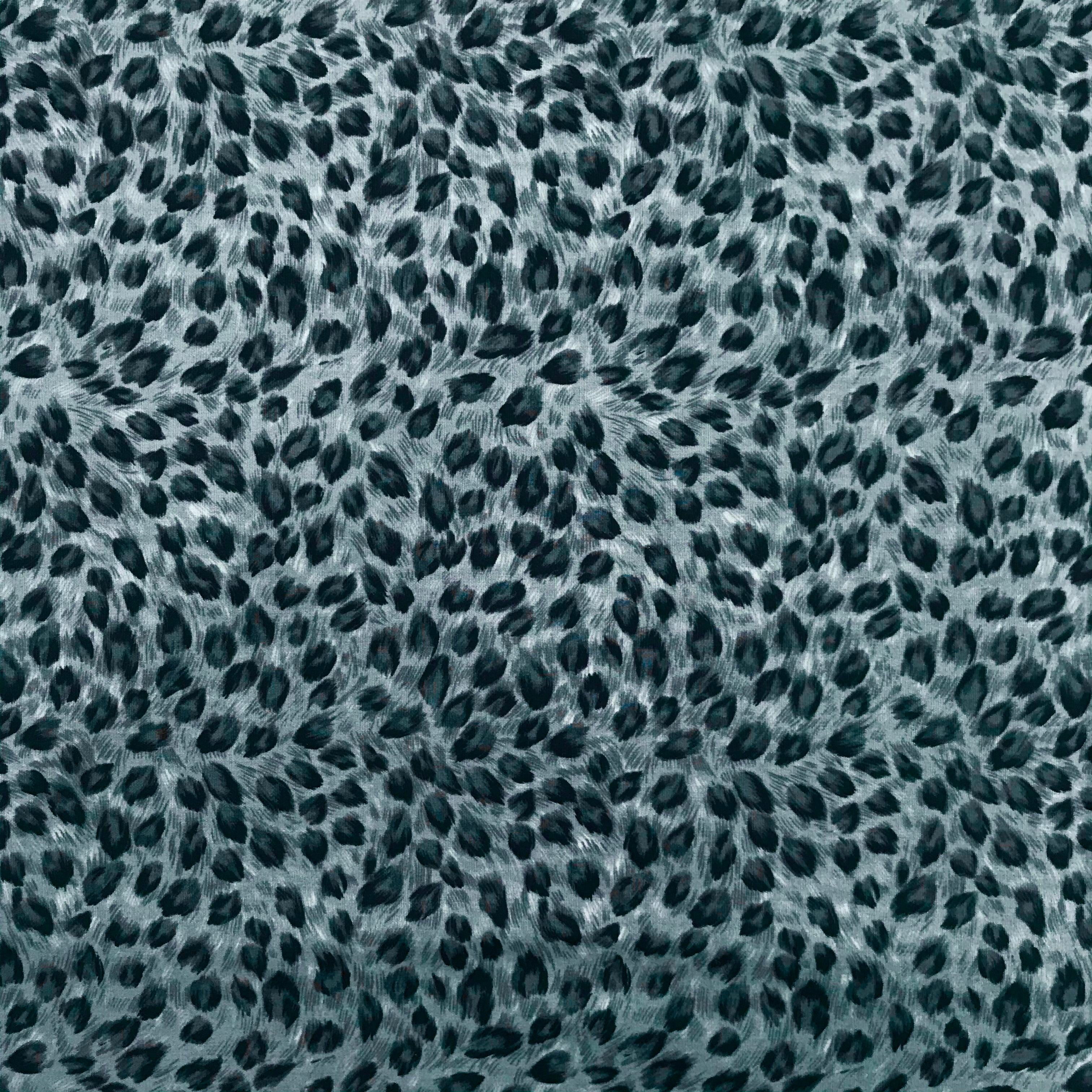Premium Cotton Leopard Print Blue Grey T-Shirt - Soft & Comfortable Casual Wear for Men & Women - Perfect for Everyday Outfits, Street Style & Lounge Wear